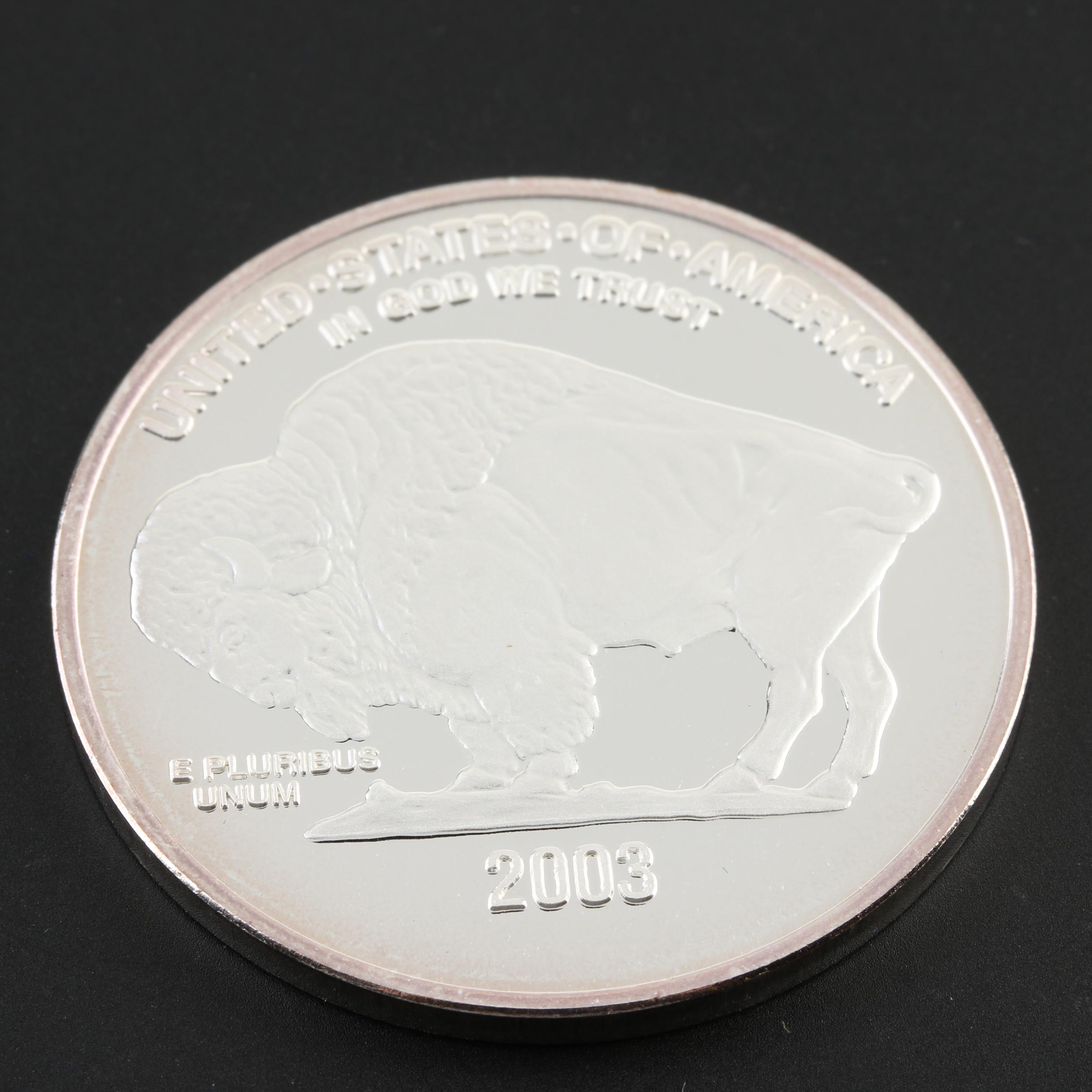 2003-national-collector-s-mint-buffalo-nickel-silver-round-ebth