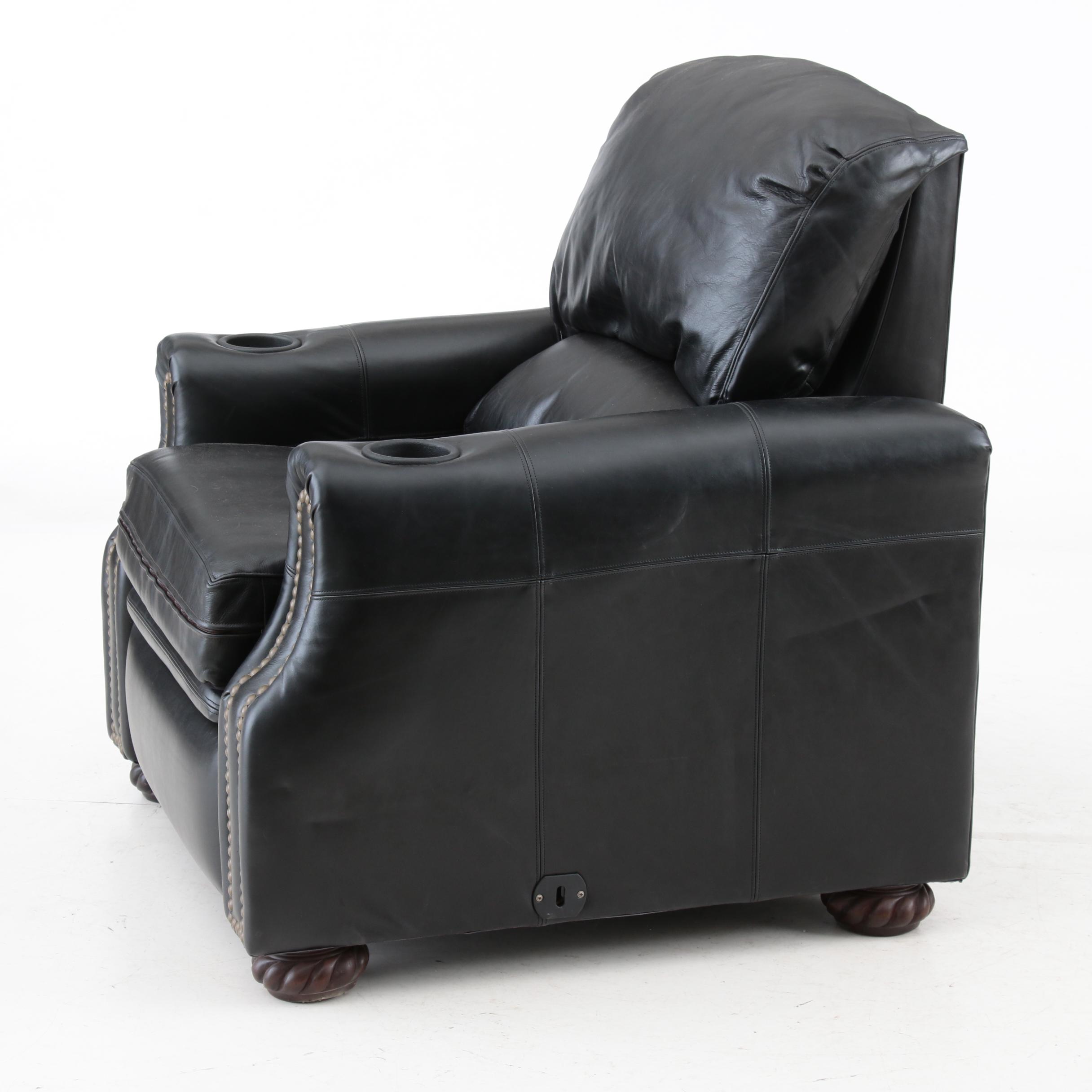 Drexel Heritage Black Leather Recliner EBTH