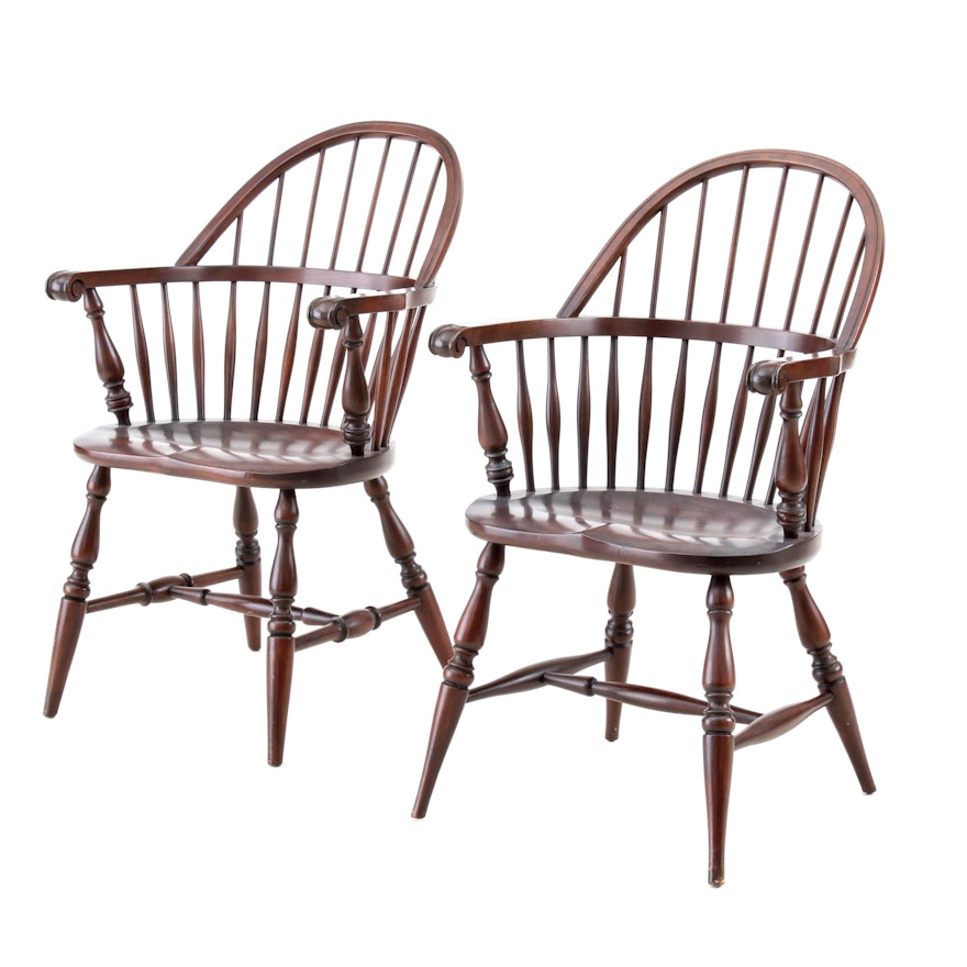 Windsor Style Arm Chairs By B L Marble Chair Company Ebth
