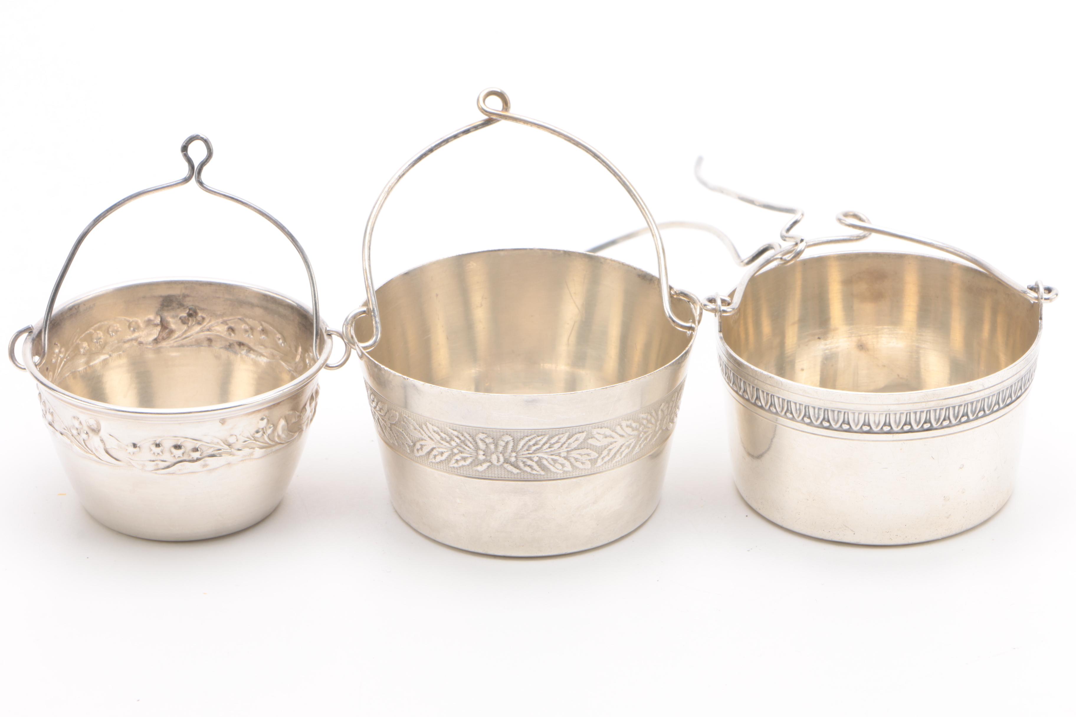 Adolphe Boulenger French 950 Silver Tea Basket Strainer with Other Strainers EBTH