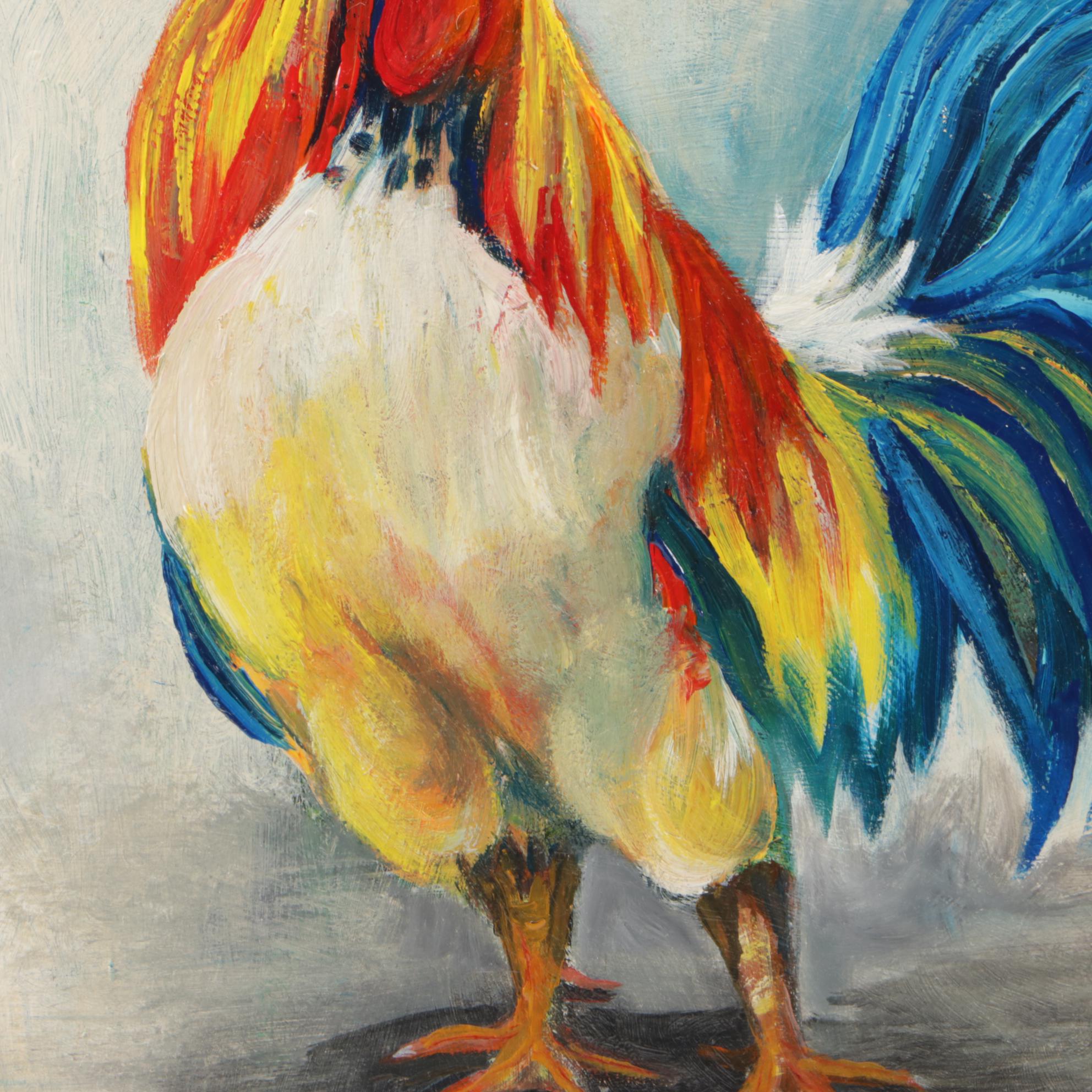 B. Higgins Oil Painting "Kitchen Rooster" | EBTH