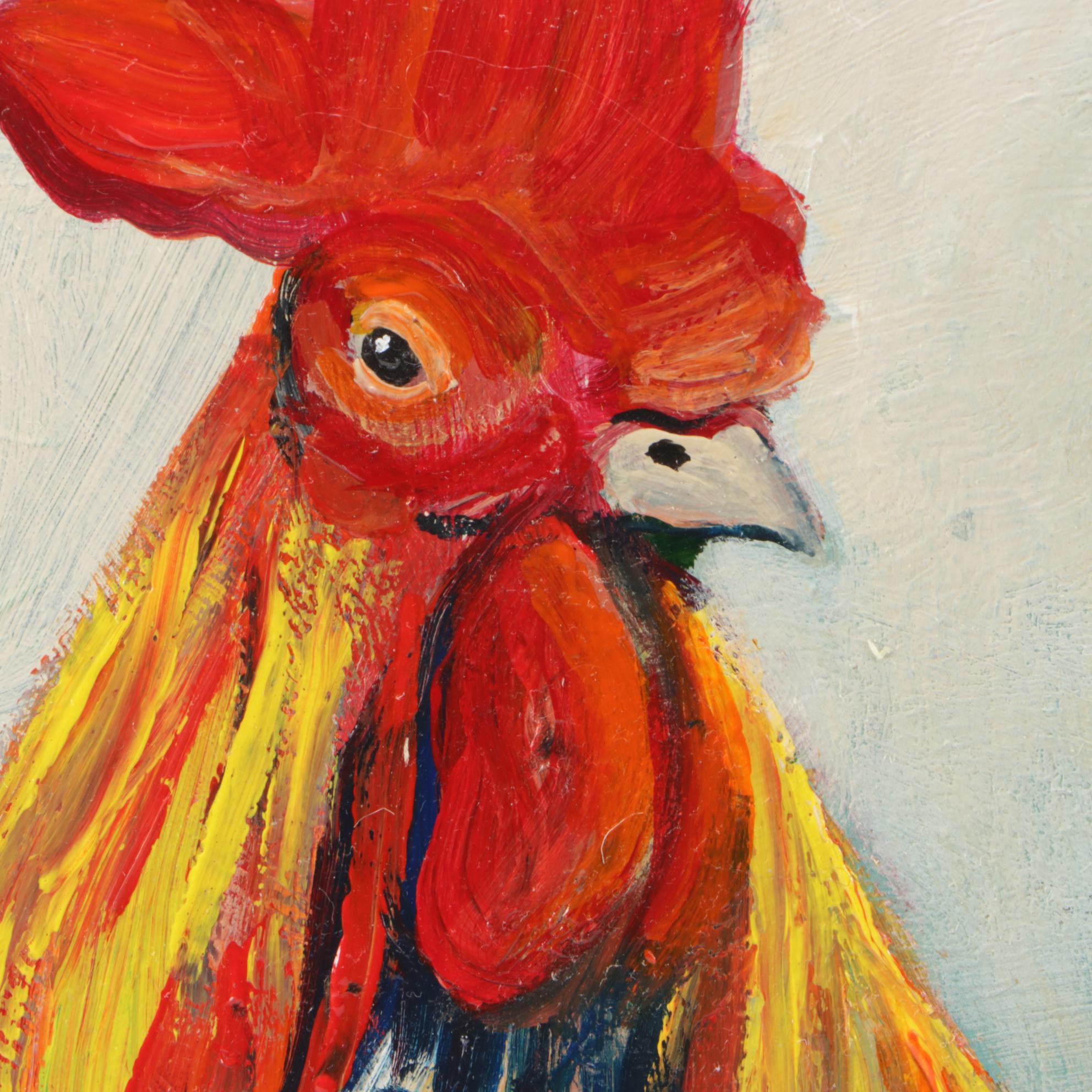 B. Higgins Oil Painting "Kitchen Rooster" | EBTH