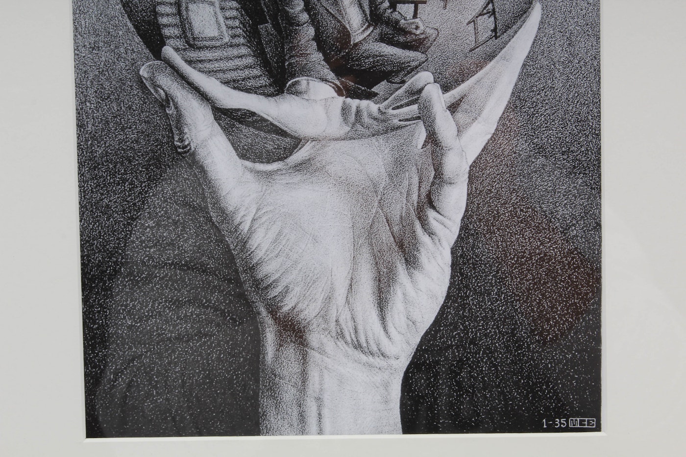 After M.C. Escher Offset Lithograph "Hand with Reflecting ...