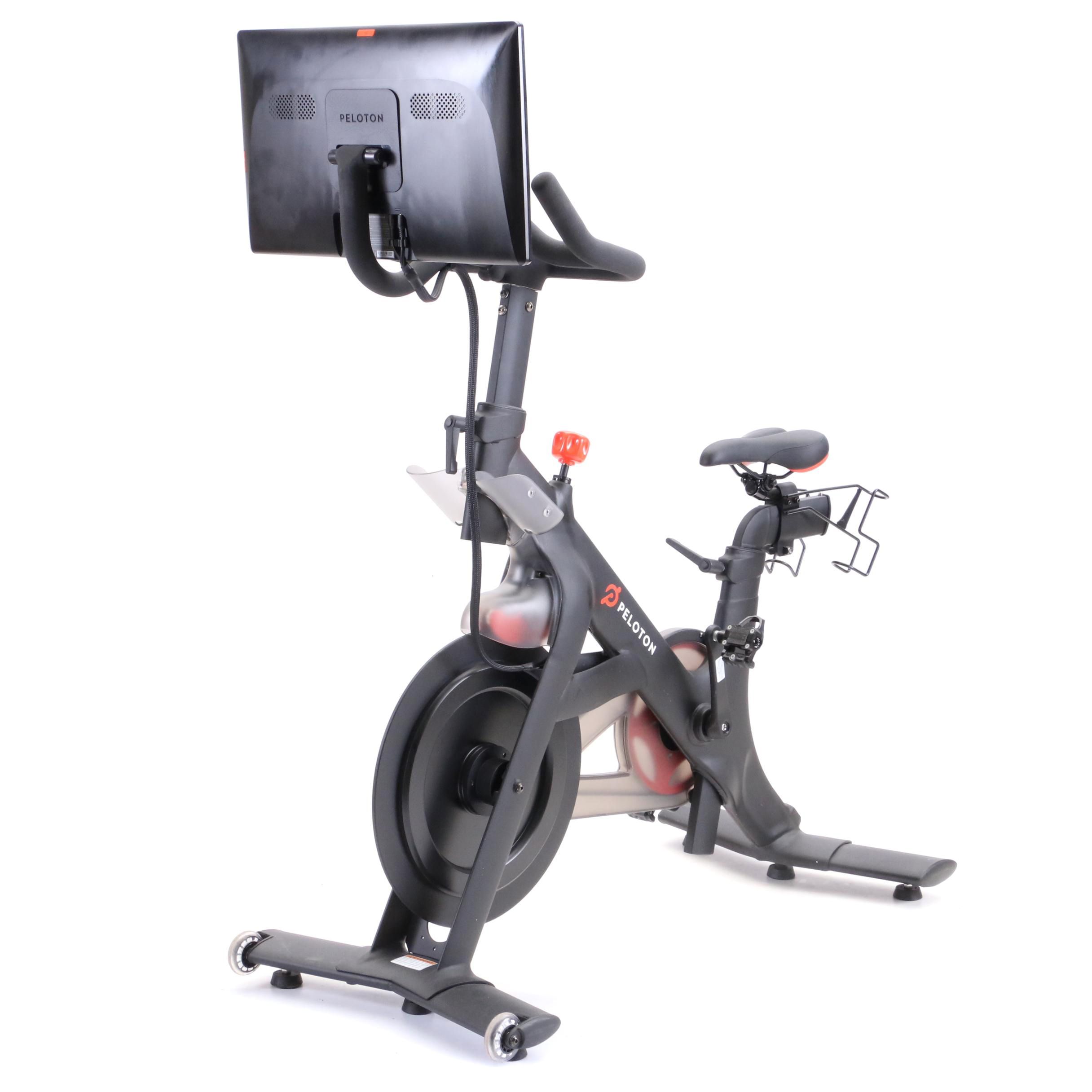 peloton indoor exercise bike with tablet