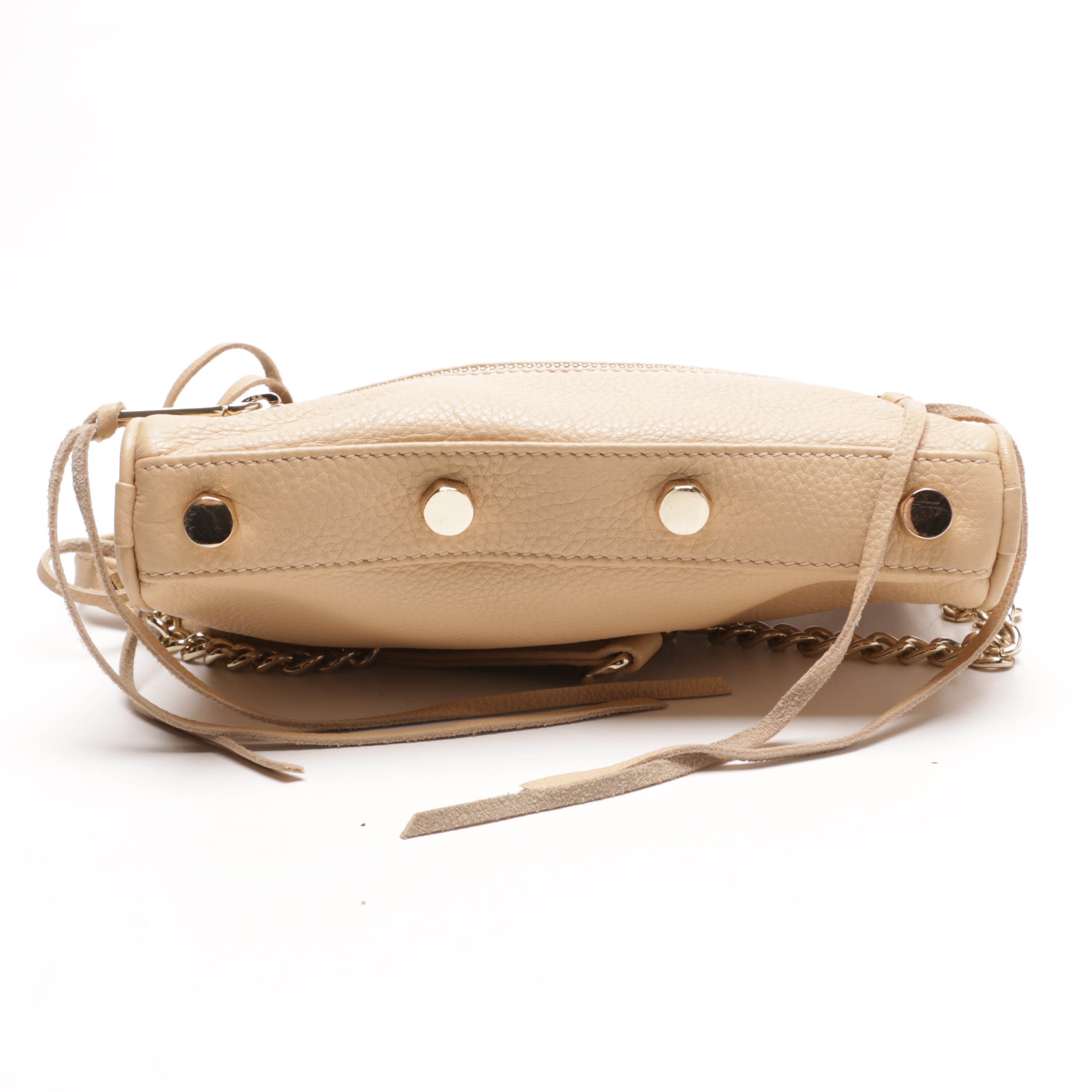 Rebecca Minkoff 3 Zip Rocker Leather Crossbody Bag in Beige EBTH