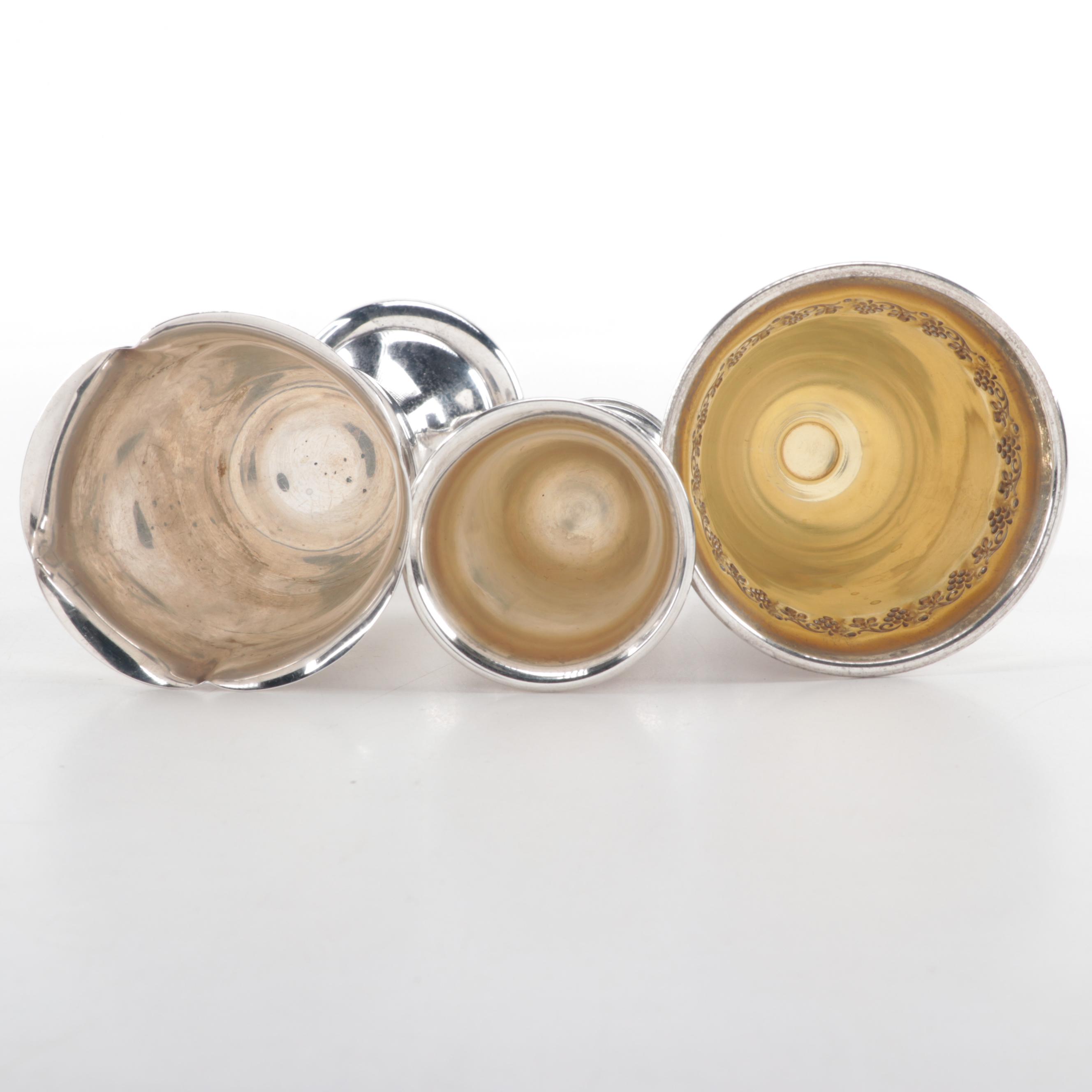 Lullaby Small Sterling Wine Goblet with Hazorfim 800 Silver Kiddush Cup