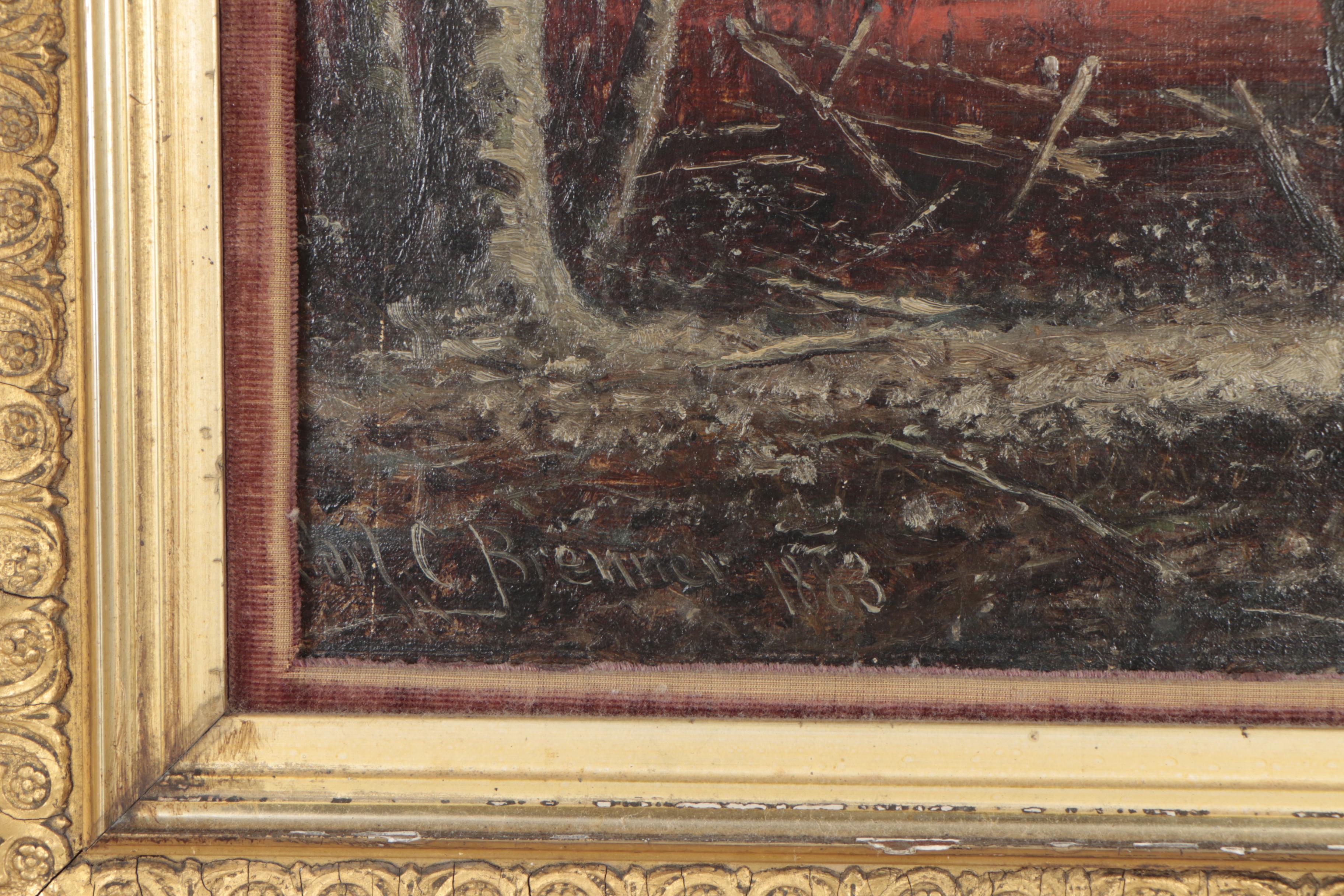 Carl C. Brenner 1883 Oil Painting EBTH