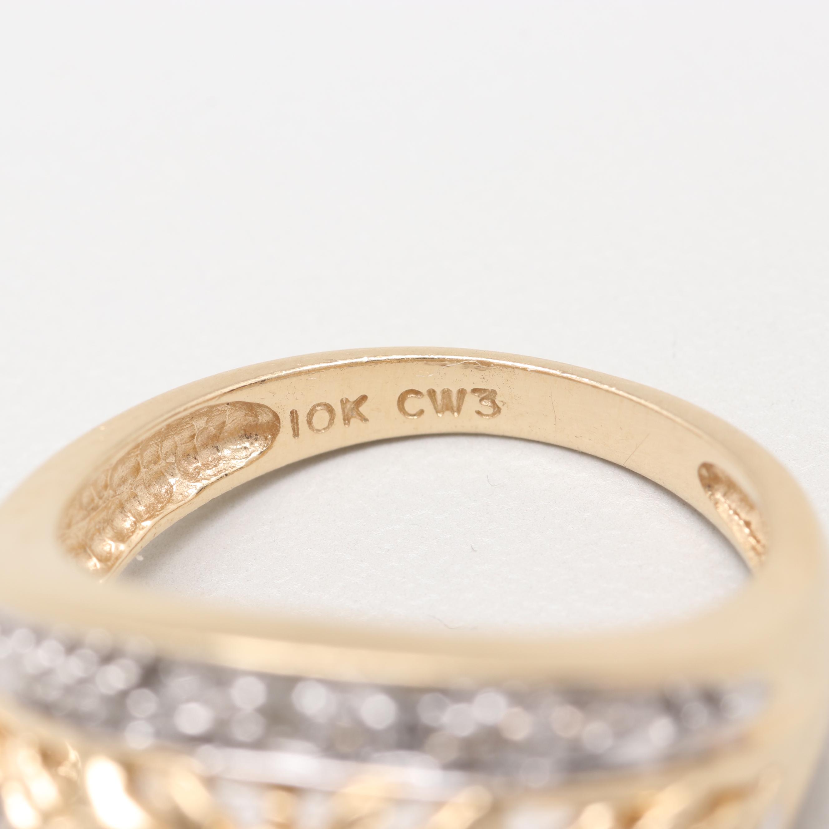 10K Yellow Gold Diamond Ring | EBTH