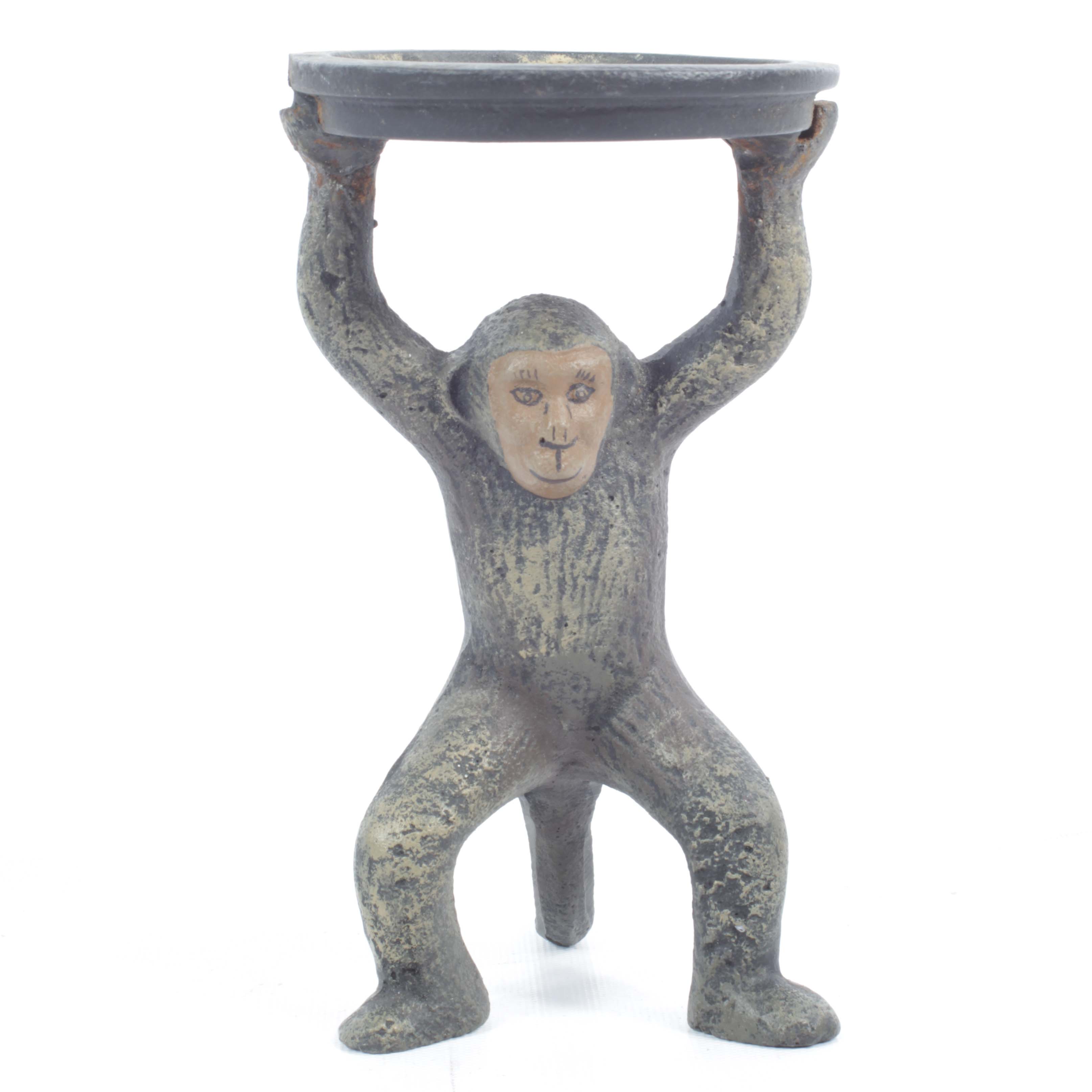 Cast Iron Monkey Pricket Candle Holders EBTH