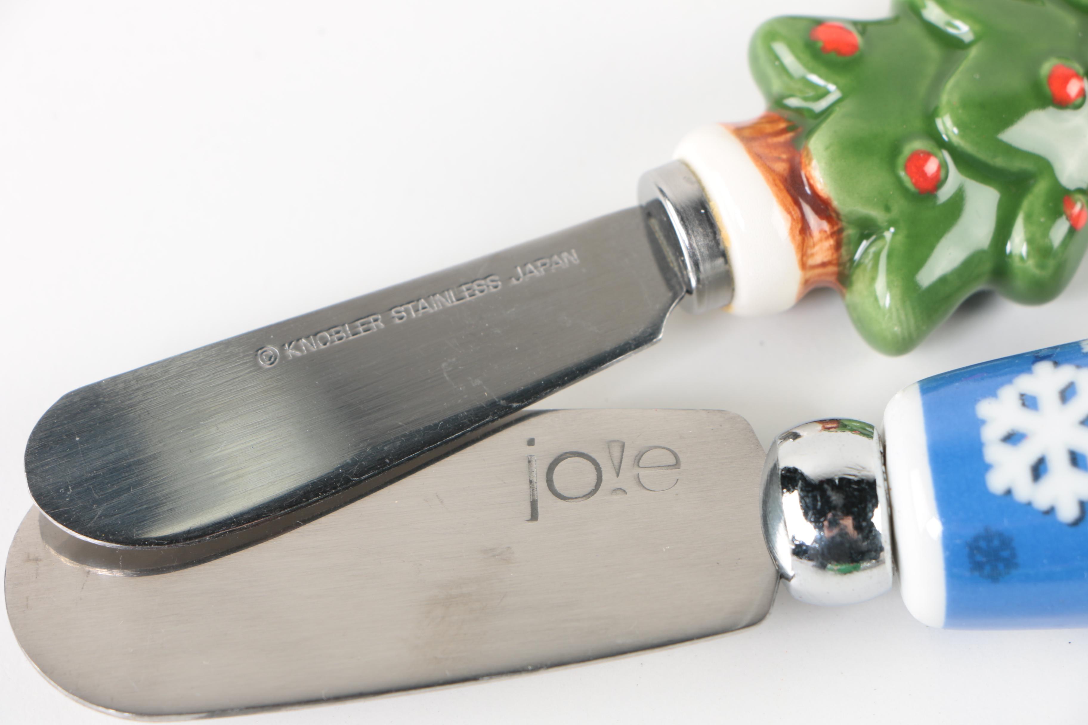 Christmas Themed Cheese Knives EBTH