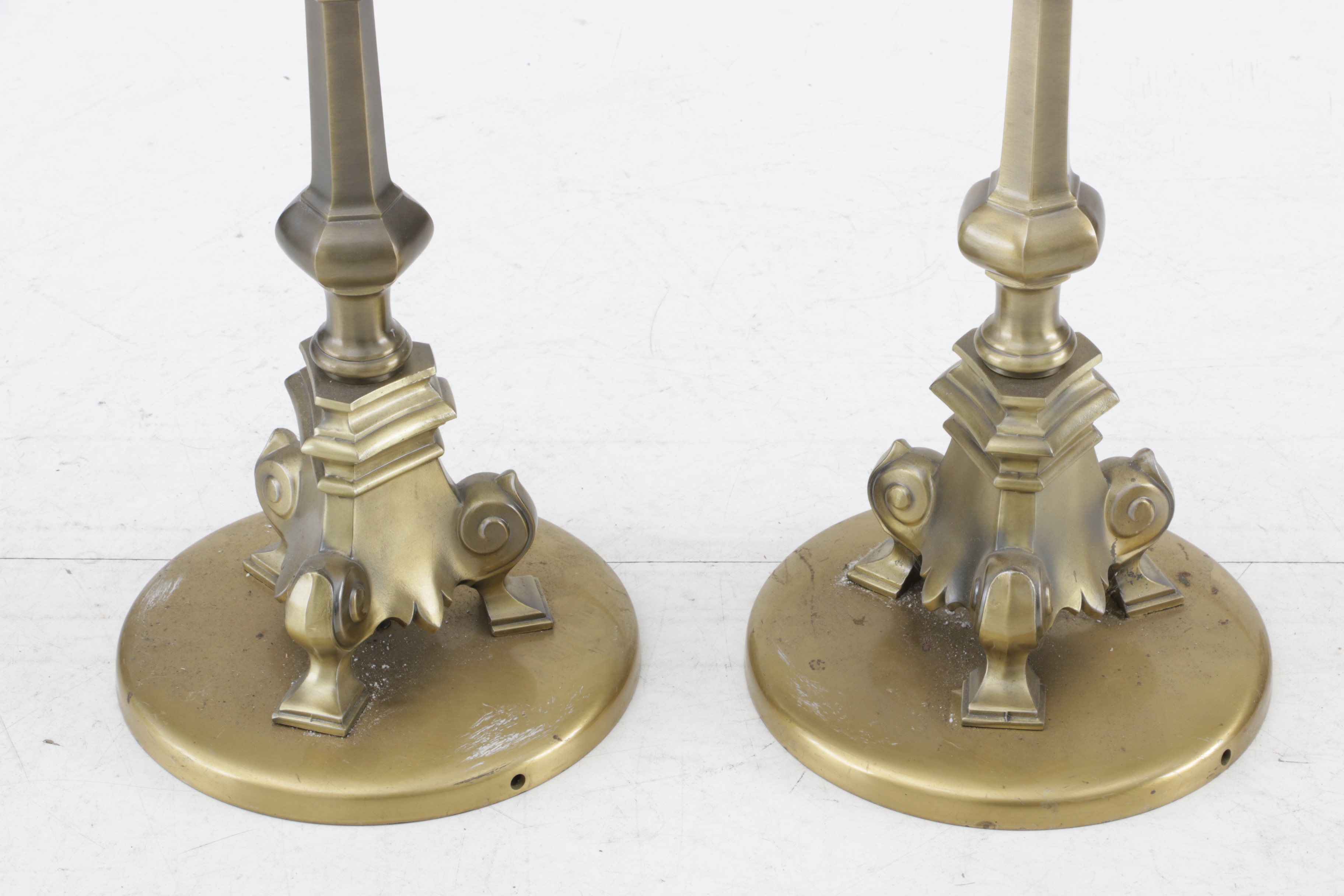 Brass Funeral Candle Holders EBTH