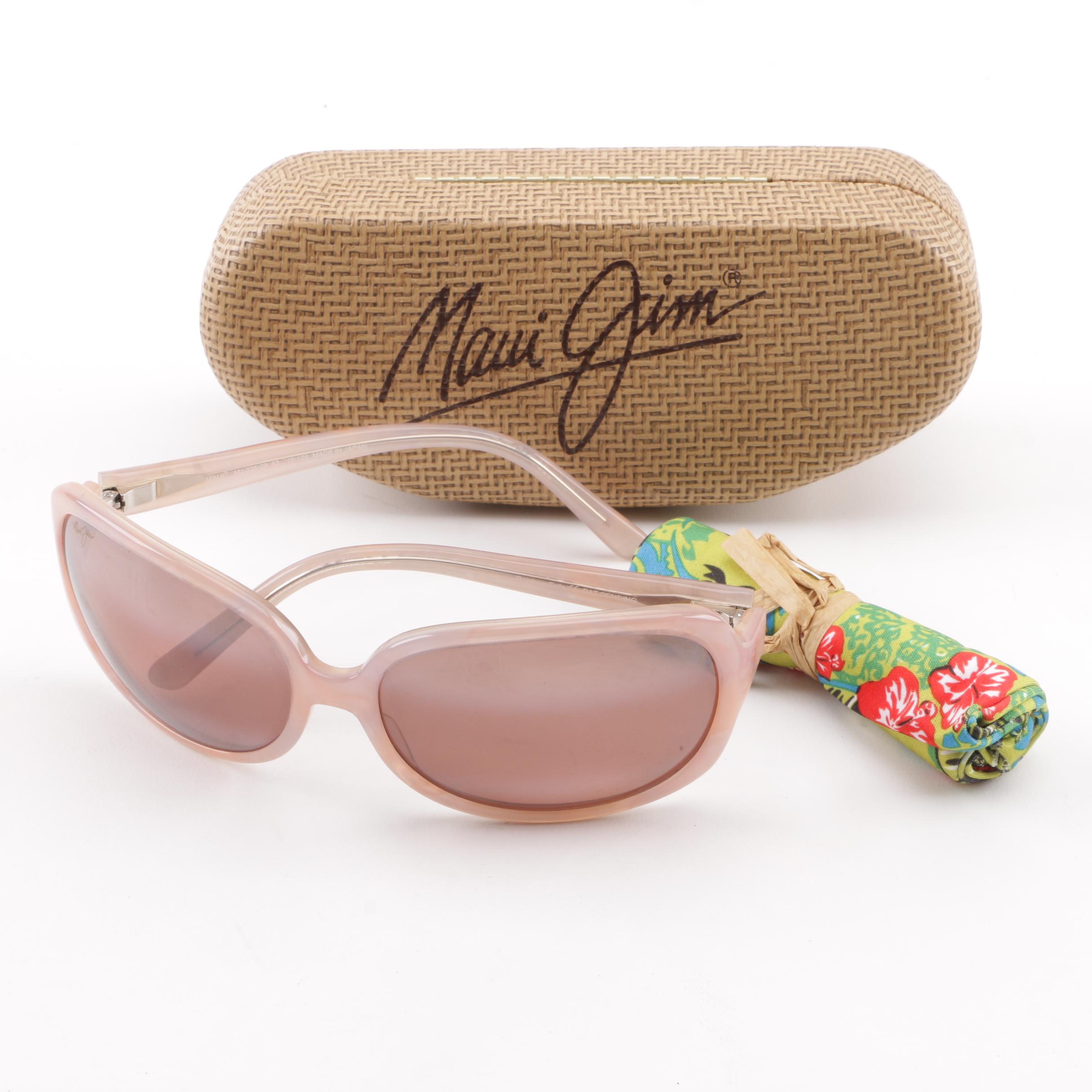 Maui Jim Rainbow Falls Polarized Pink Frame Sunglasses | EBTH