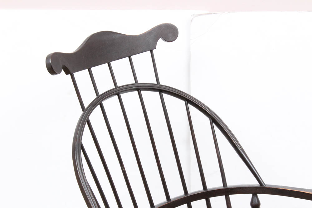 Antique High Back Windsor Rocking Chair EBTH