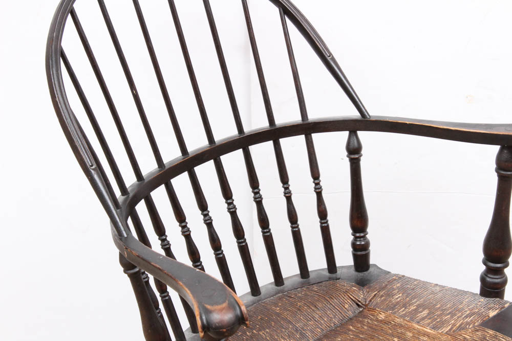 Antique High Back Windsor Rocking Chair EBTH