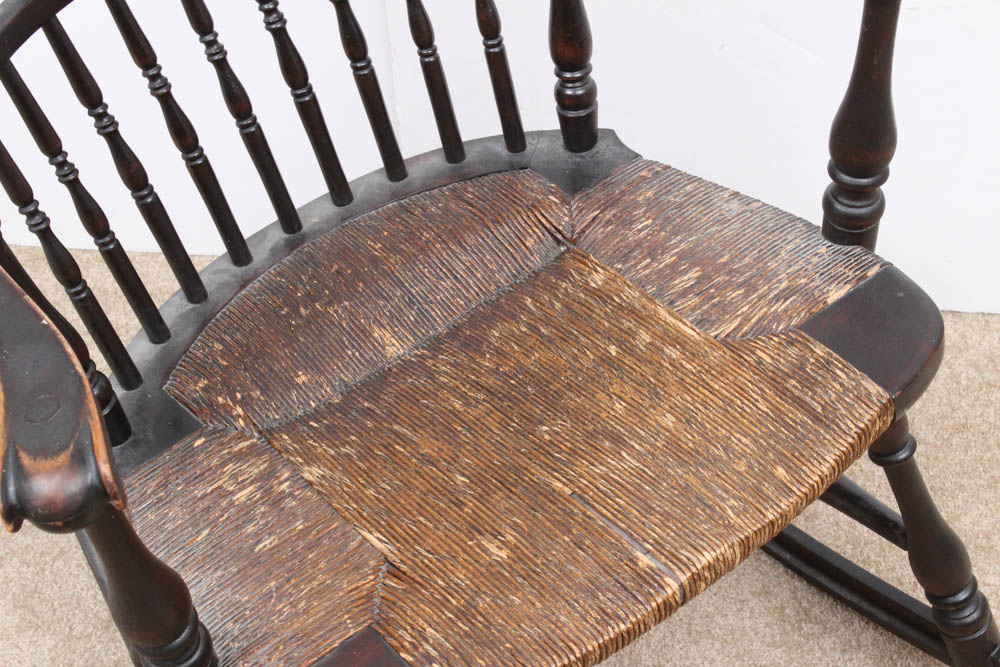 Antique High Back Windsor Rocking Chair EBTH