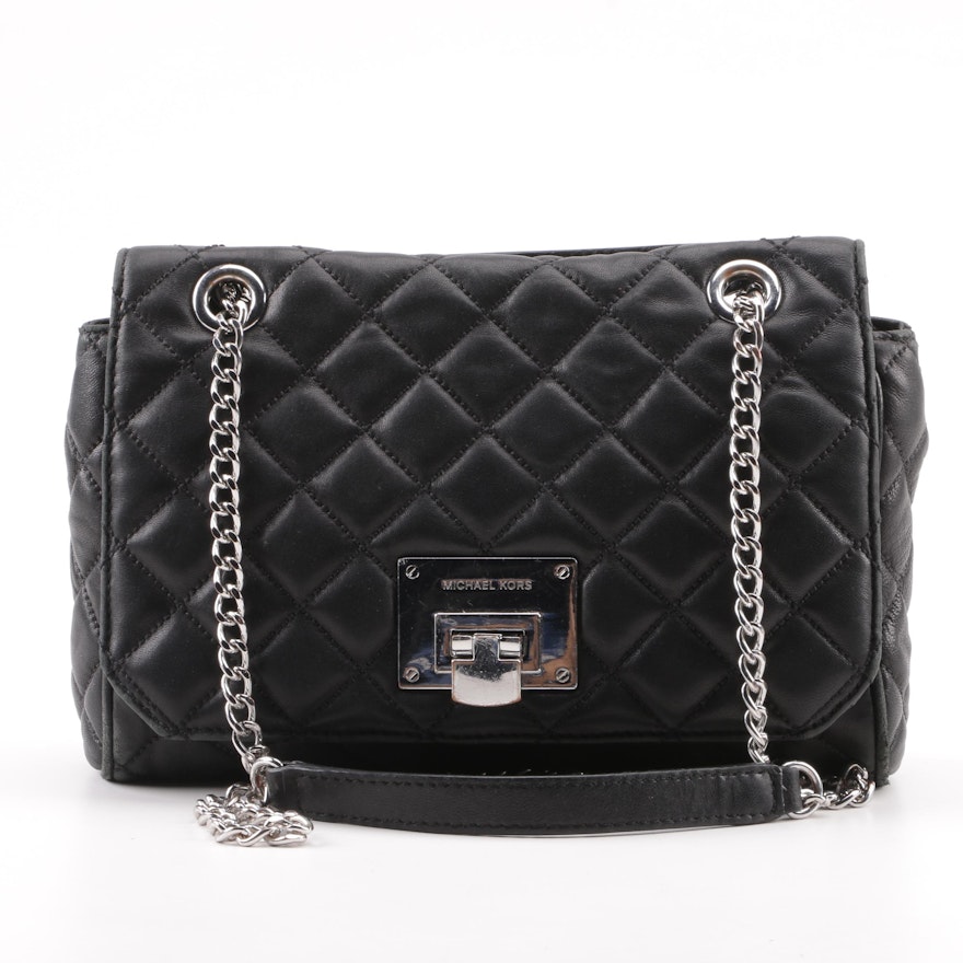 MICHAEL Michael Kors Black Quilted Leather Crossbody Bag | EBTH