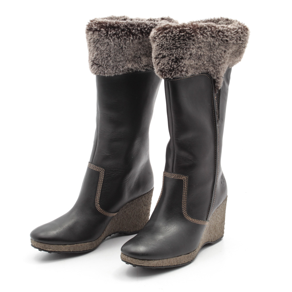 timberland knee high boots with fur