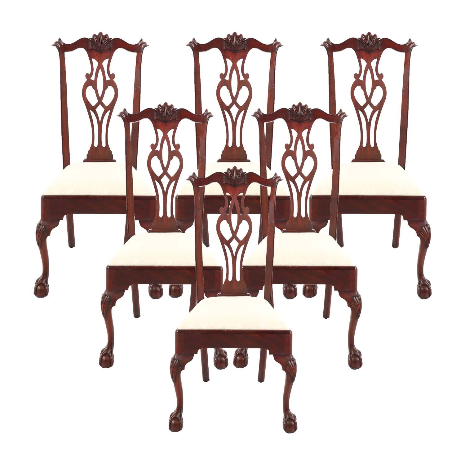 Federal Style Mahogany Dining Chairs By Henkel Harris Late 20th Century