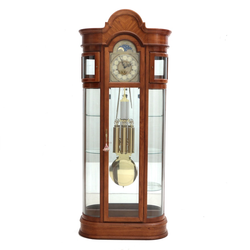 Ridgeway Grandfather Clock Curio Cabinet Ebth