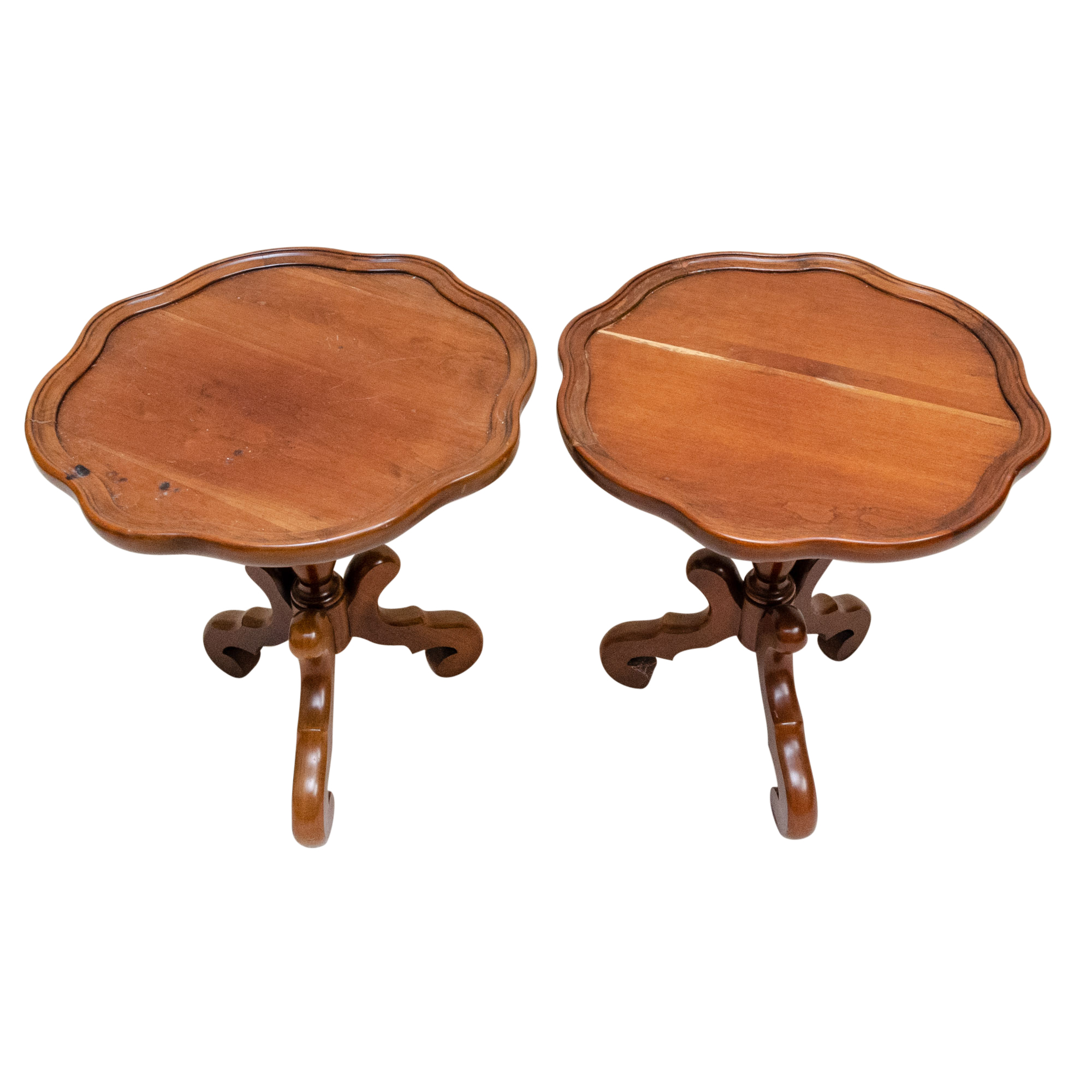 Federal Style Cherrywood Tea Tables By Carl Forslund 20th Century Ebth