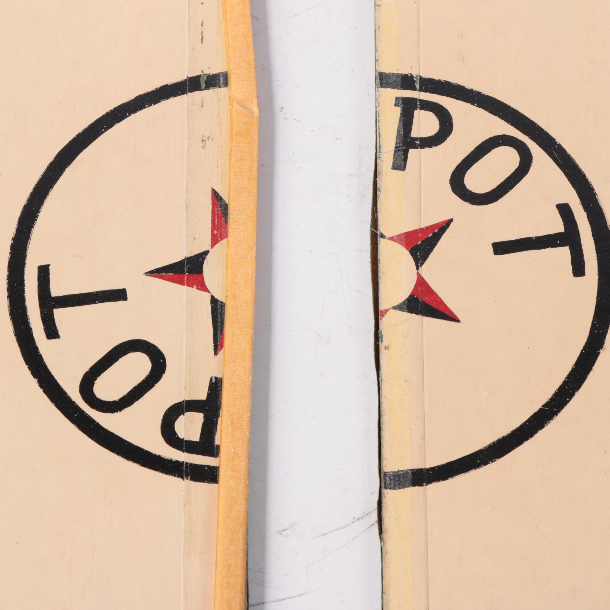 Vintage EZDo Tripoli Game Board with Poker Chips and Cards EBTH