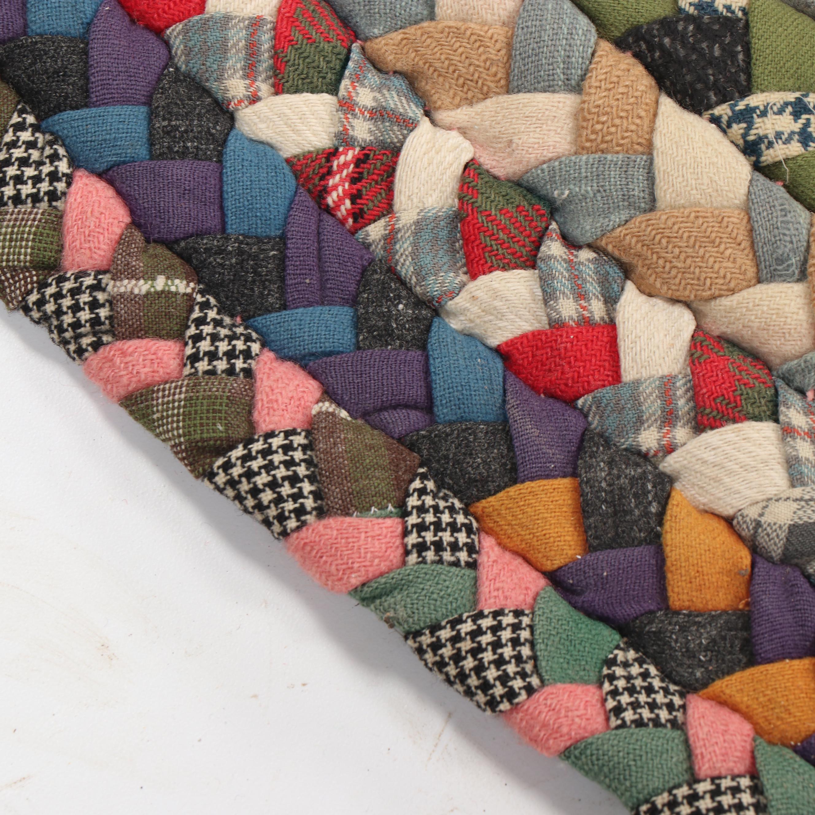 Handmade Braided Oval Rag Rug EBTH