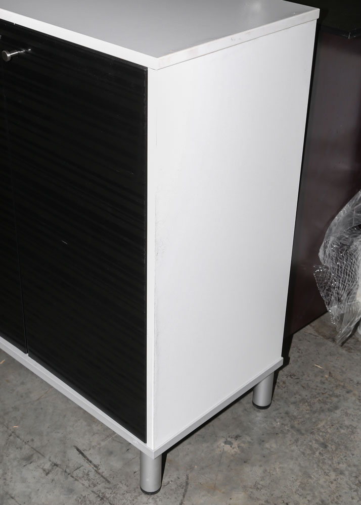 IKEA Effektiv White and Black Laminate Storage EBTH