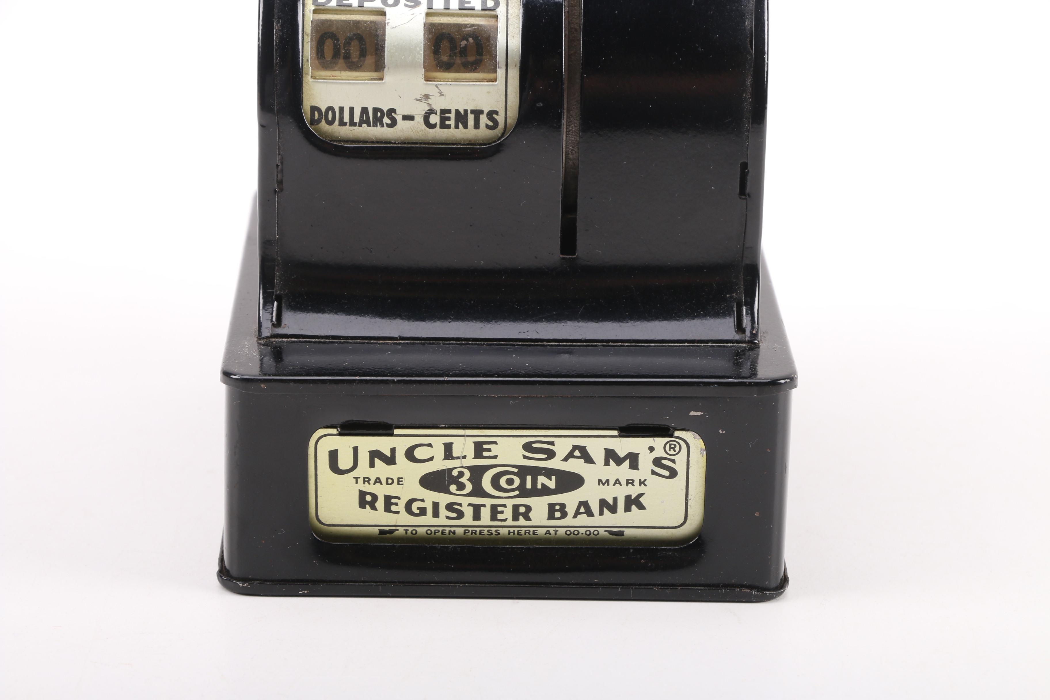 Uncle Sam's 3-Coin Register Bank, Circa 1960 | EBTH