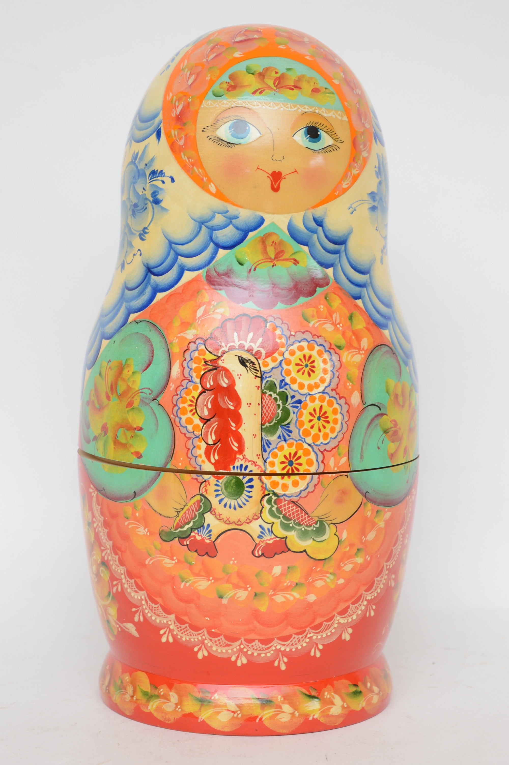 Large HandPainted Russian Nesting Doll EBTH