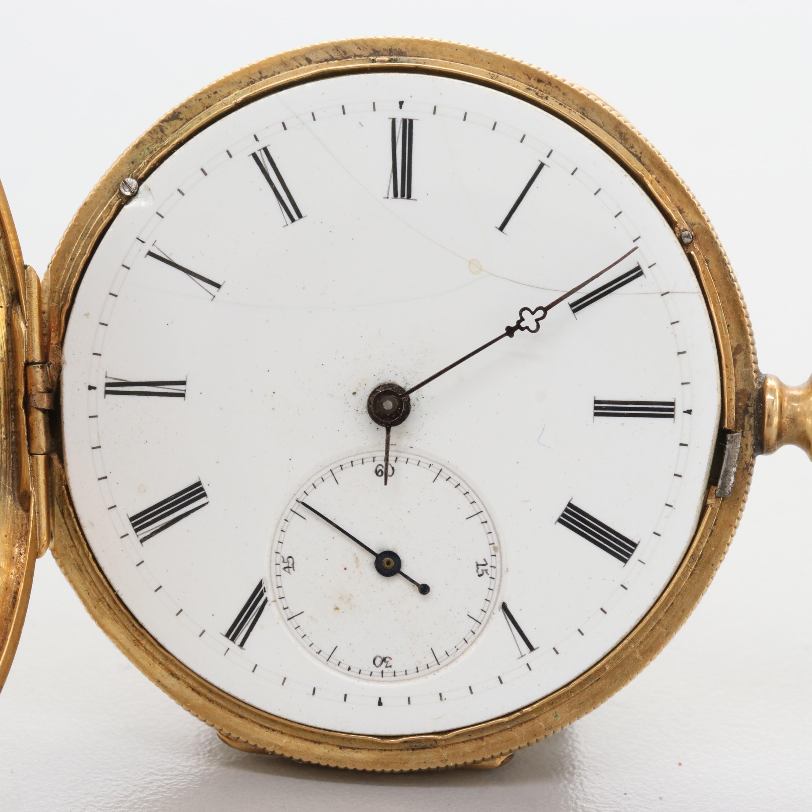 Bautte Geneva 18K Yellow Gold Hunter Case Pocket Watch EBTH