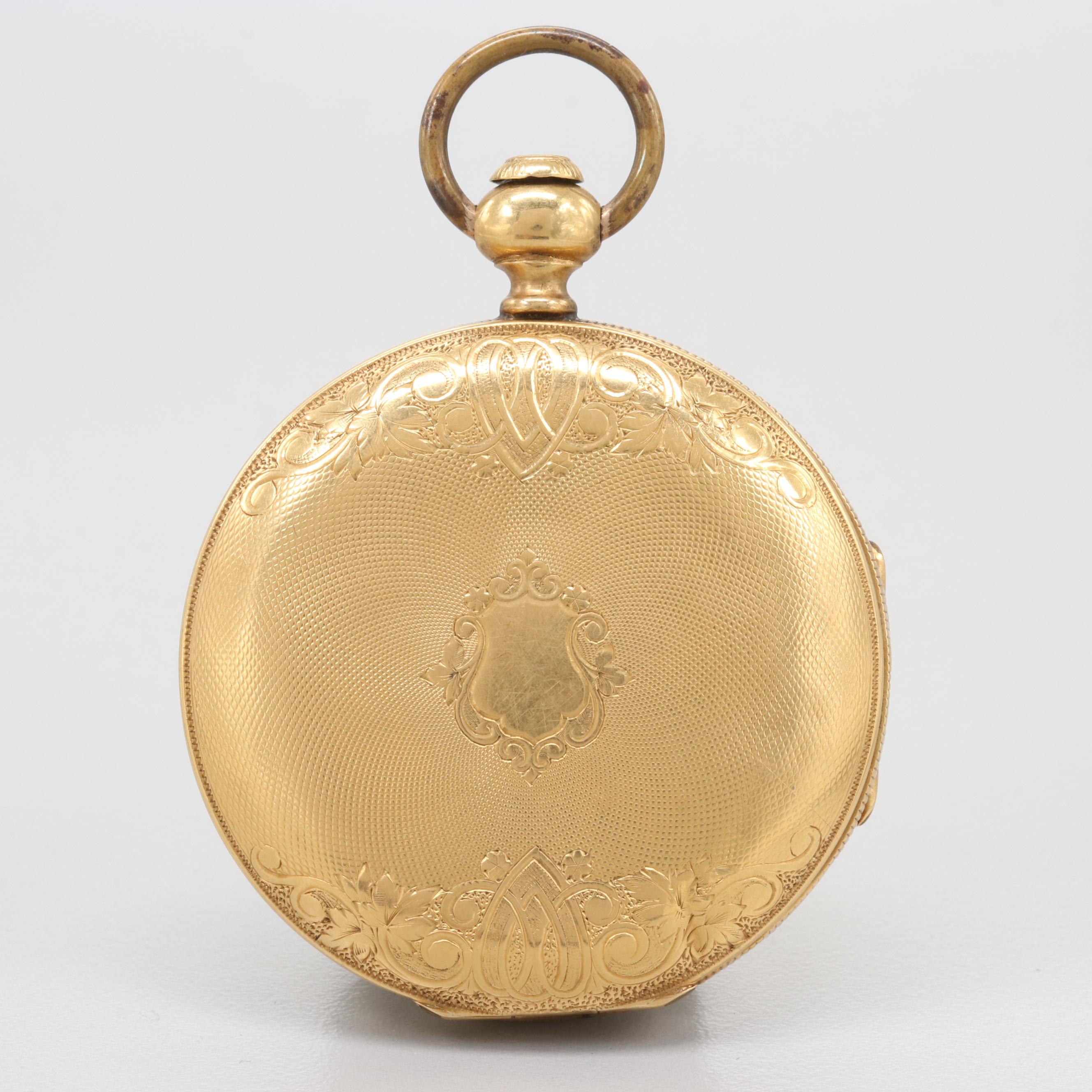 Bautte Geneva 18K Yellow Gold Hunter Case Pocket Watch EBTH