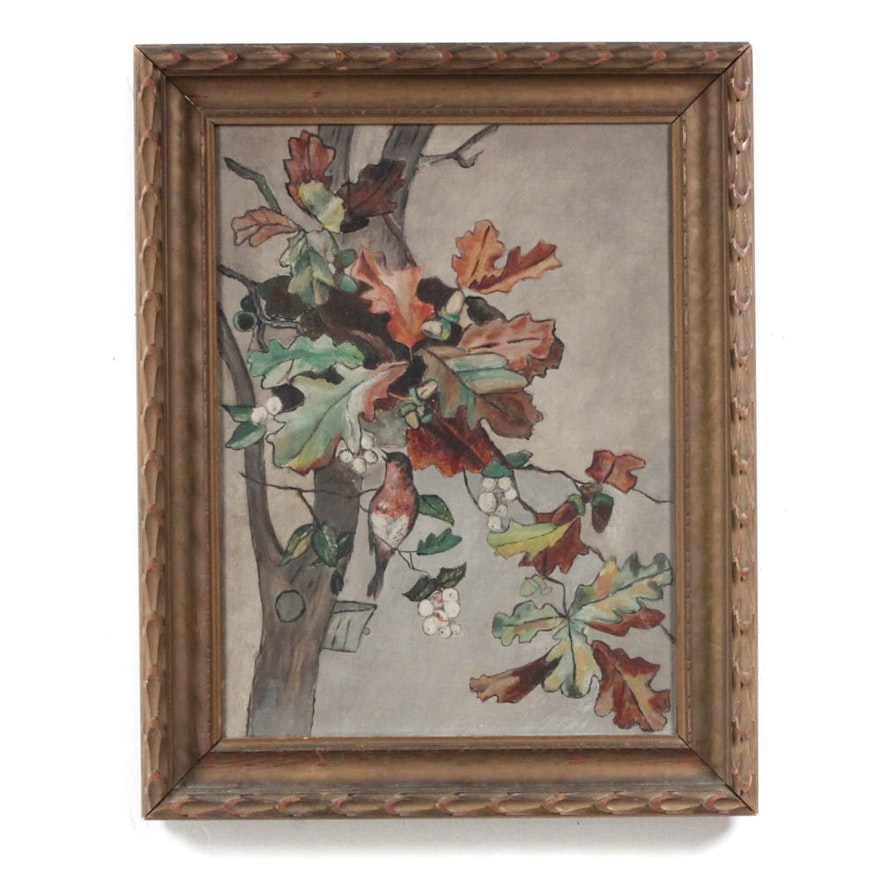 Late 19th Century Arts And Crafts Style Oil Painting
