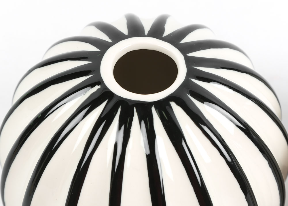 Black and Cream Decor Including Global Views Ceramic Bud Vases EBTH