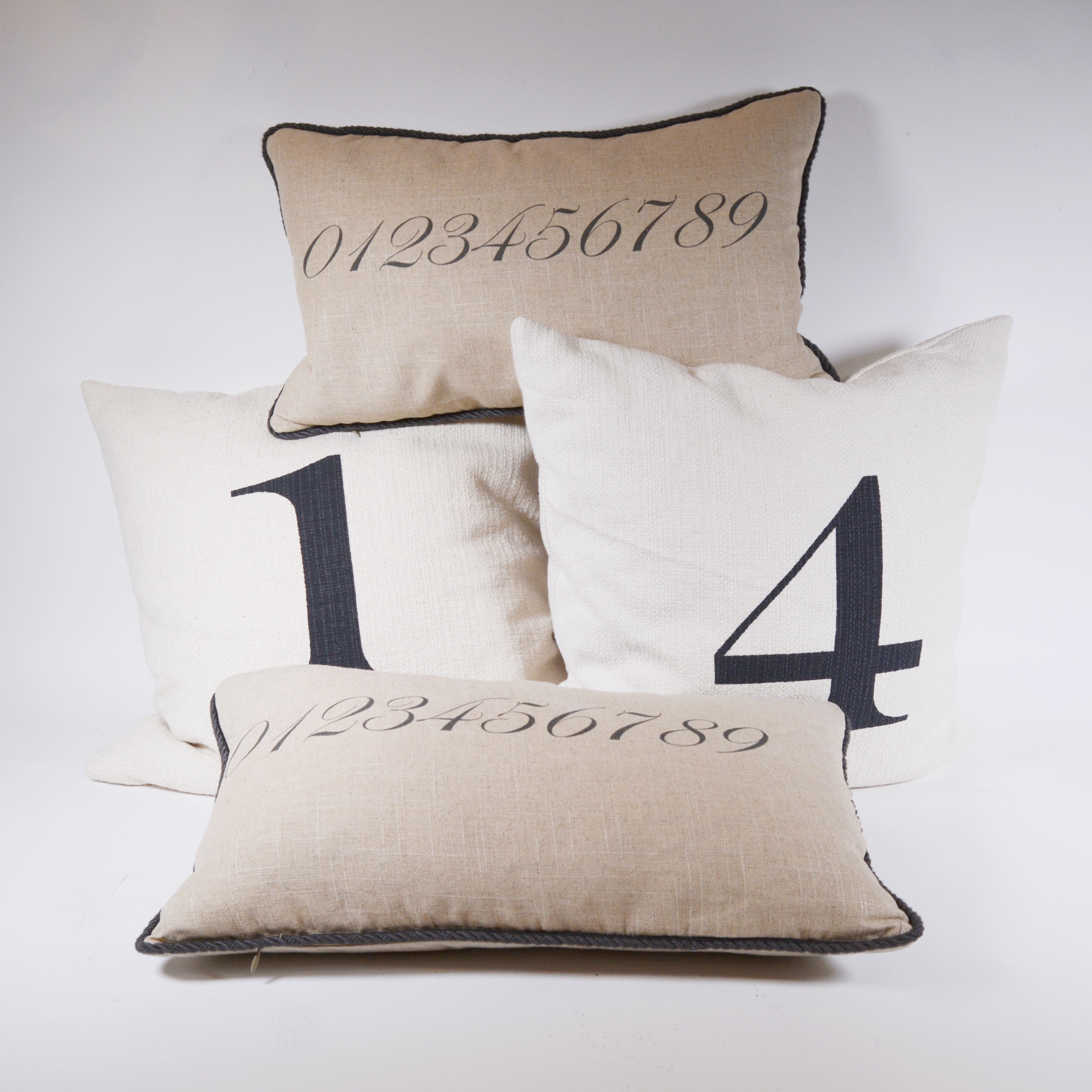 Arhaus Zero to Nine Number Pillows and Pottery Barn Number Pillows EBTH