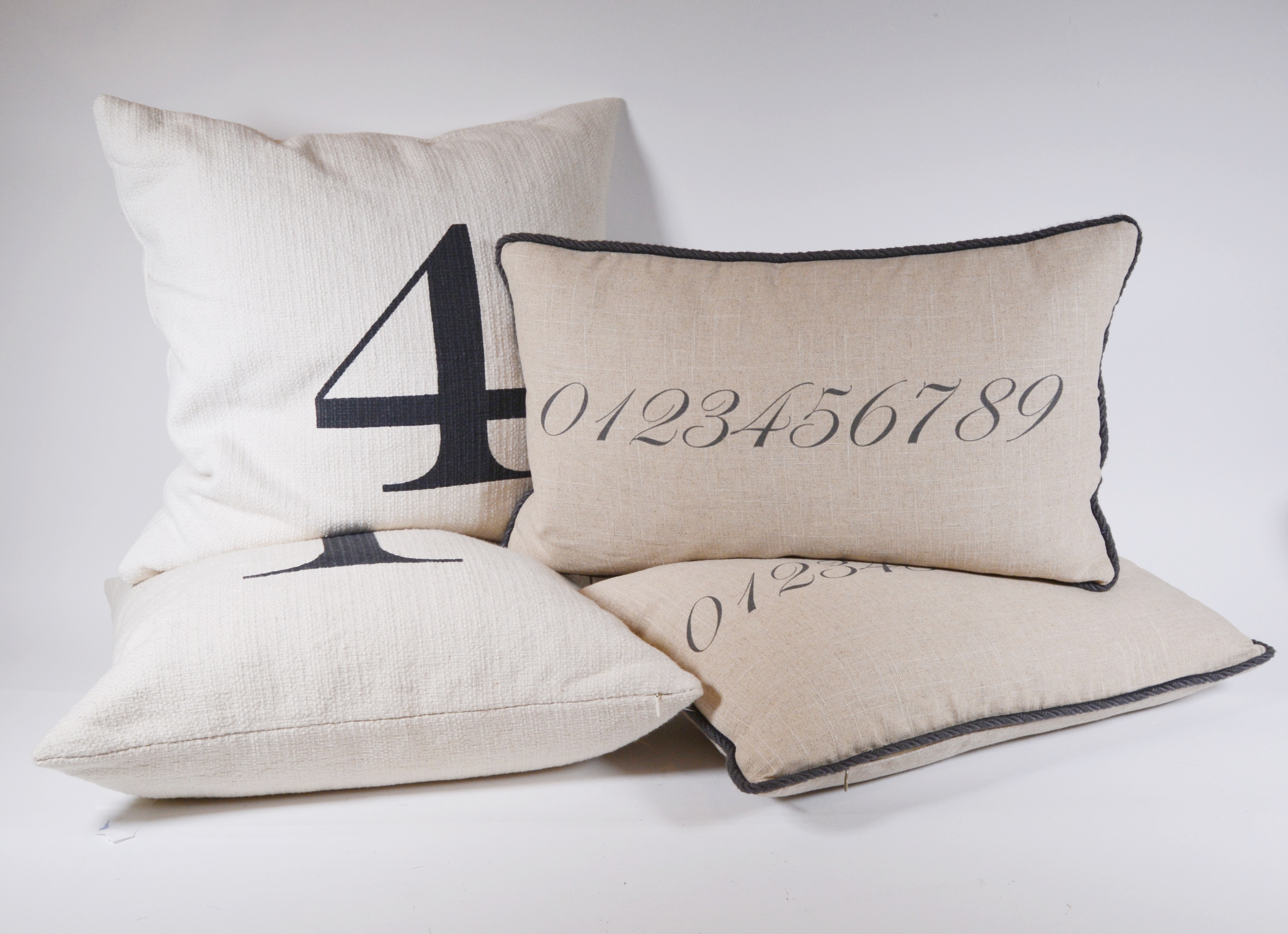 Arhaus Zero to Nine Number Pillows and Pottery Barn Number Pillows EBTH