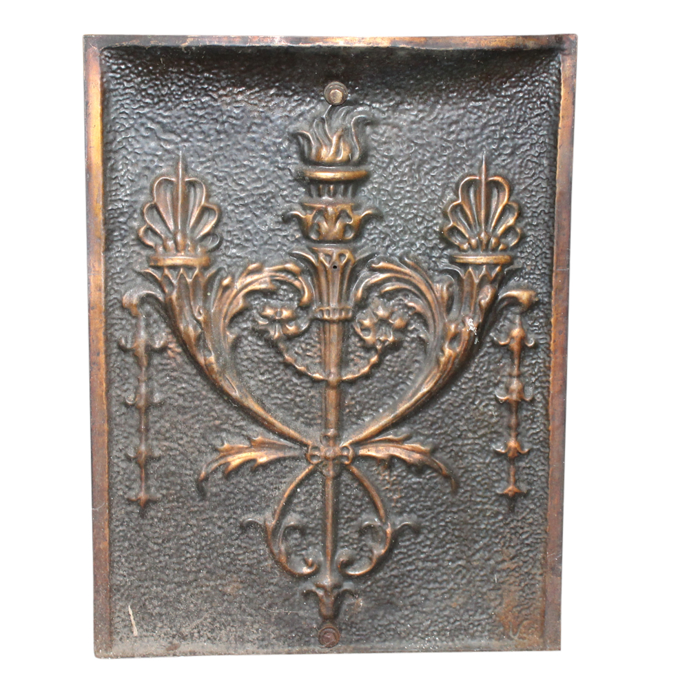 Vintage Tin Fireplace Summer Cover EBTH