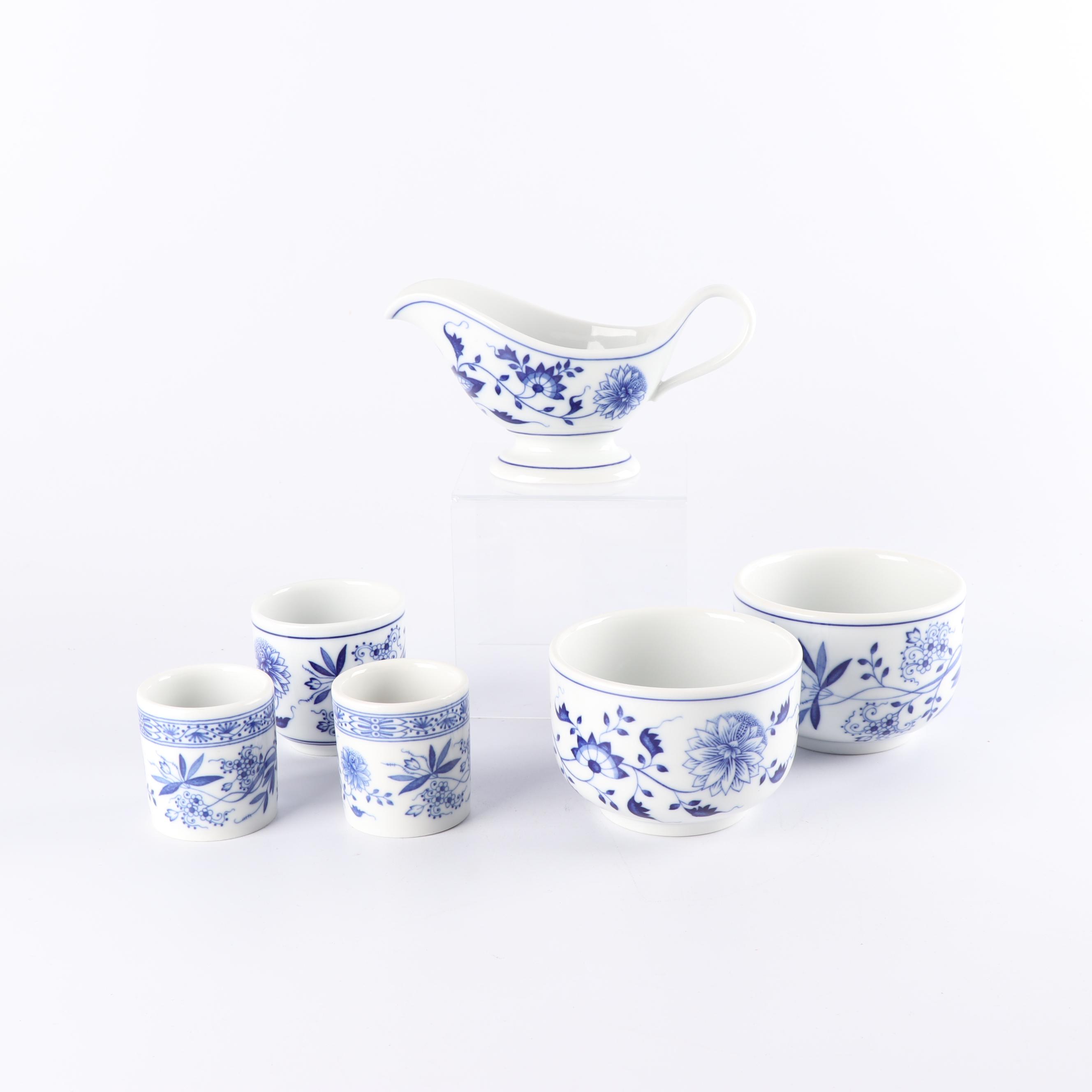 Hutschenreuther "Blue Onion" Porcelain Serveware, 1960s EBTH