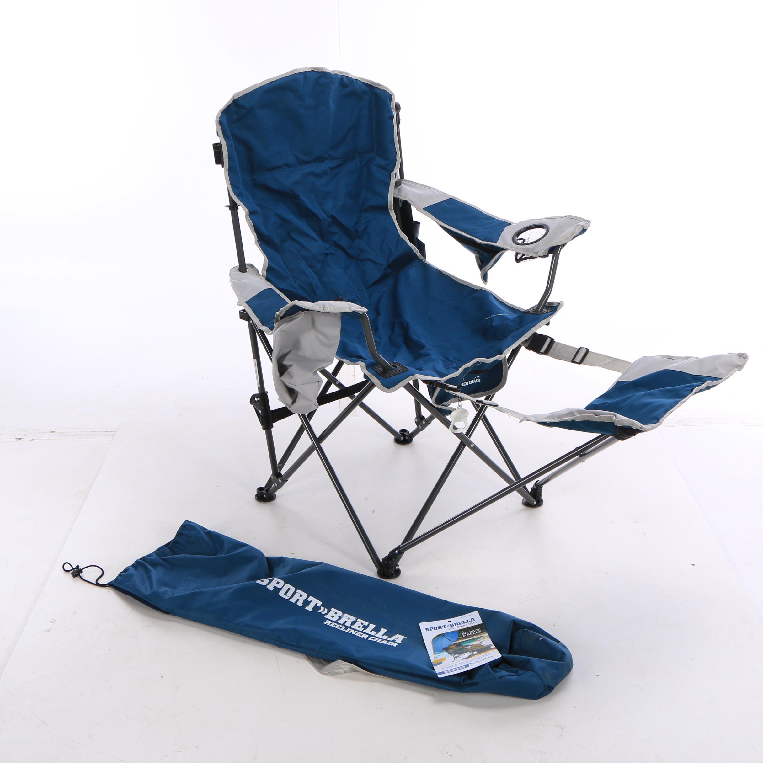 SportBrella Recliner Chair with Full Canopy Umbrella EBTH