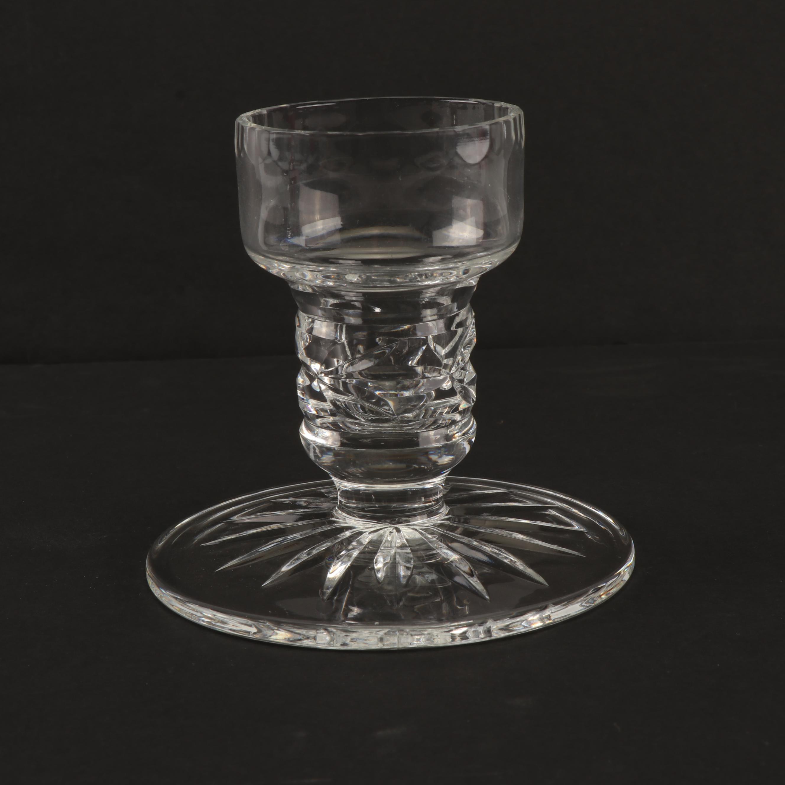 Galway "Clifden" Crystal Candle Holders EBTH