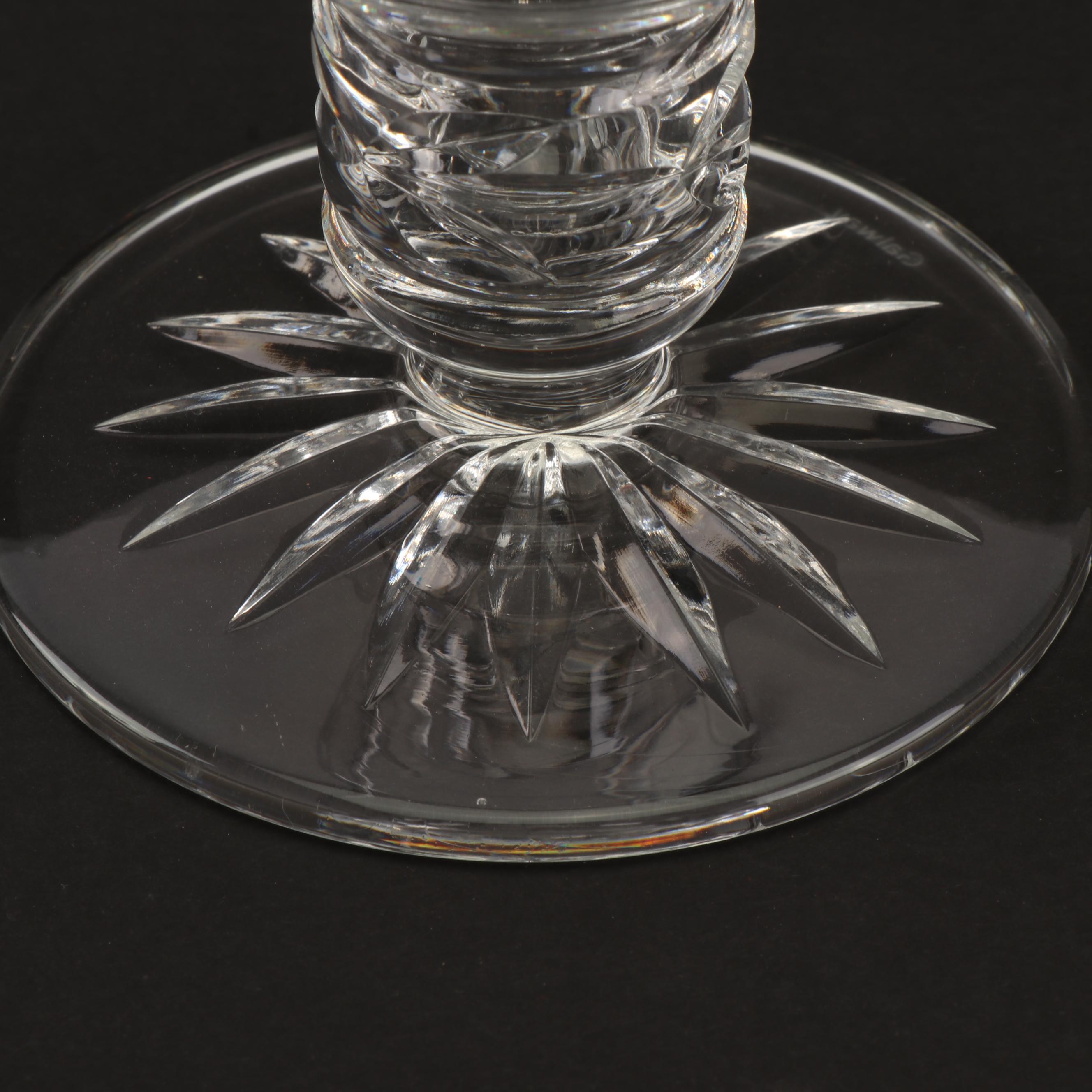 Galway "Clifden" Crystal Candle Holders EBTH