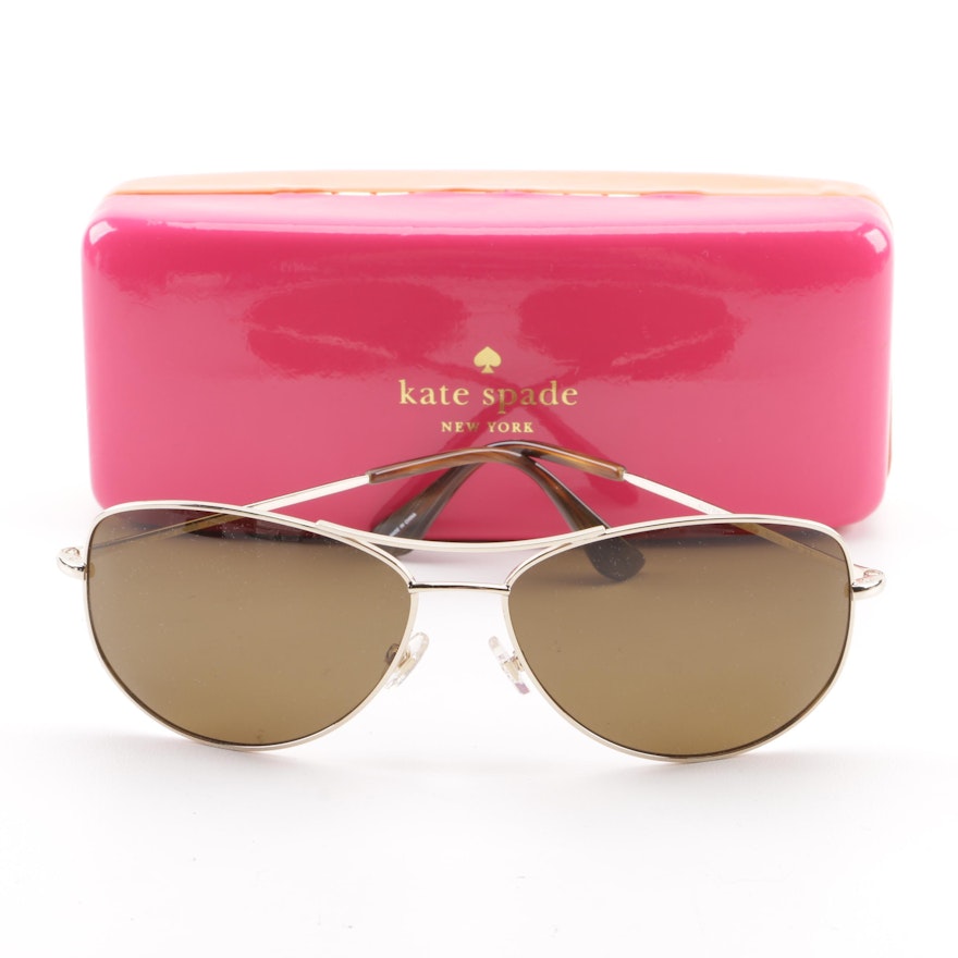Kate Spade New York Ally P/S Aviator Sunglasses with Case | EBTH