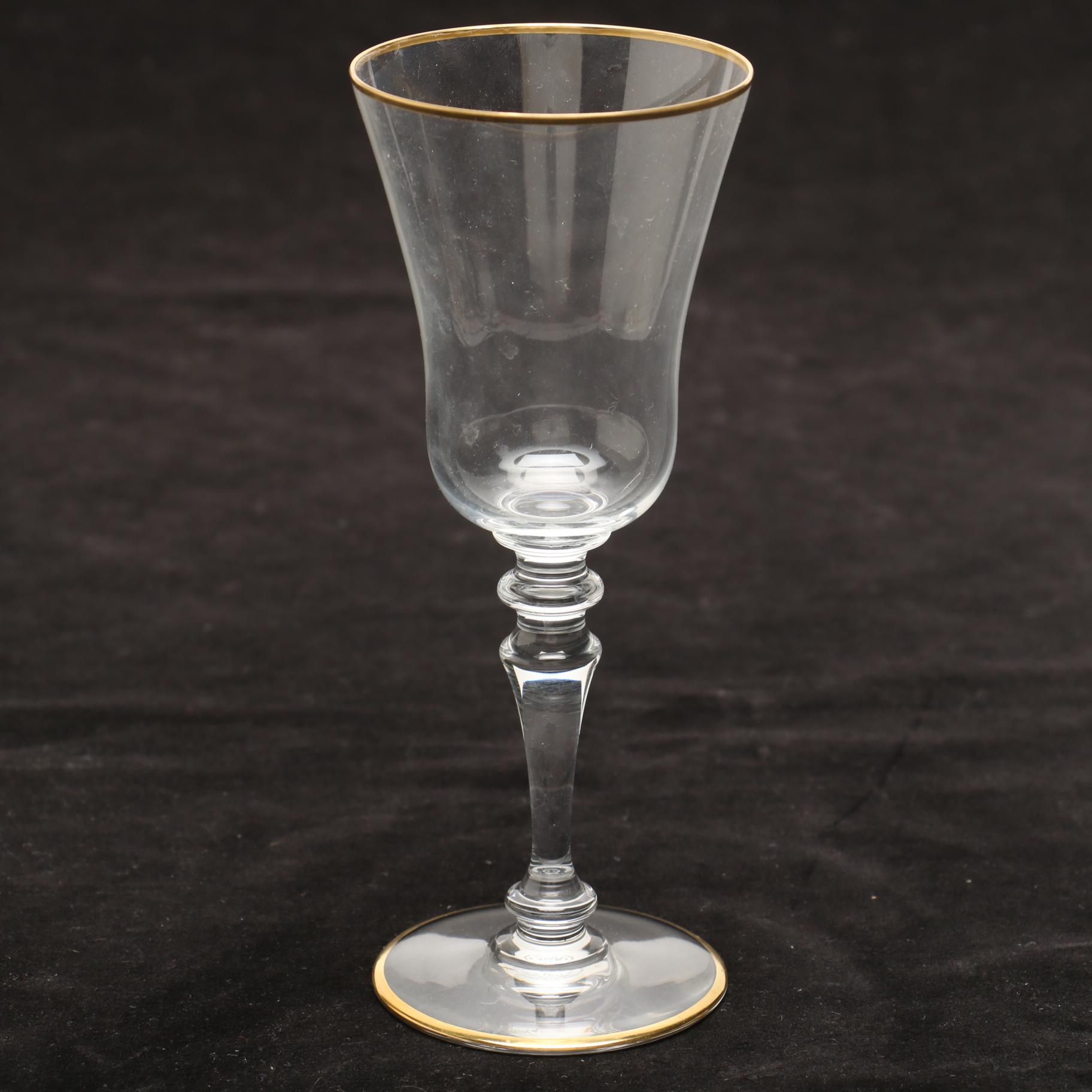 Baccarat Crystal Cordial Glasses and Plates EBTH