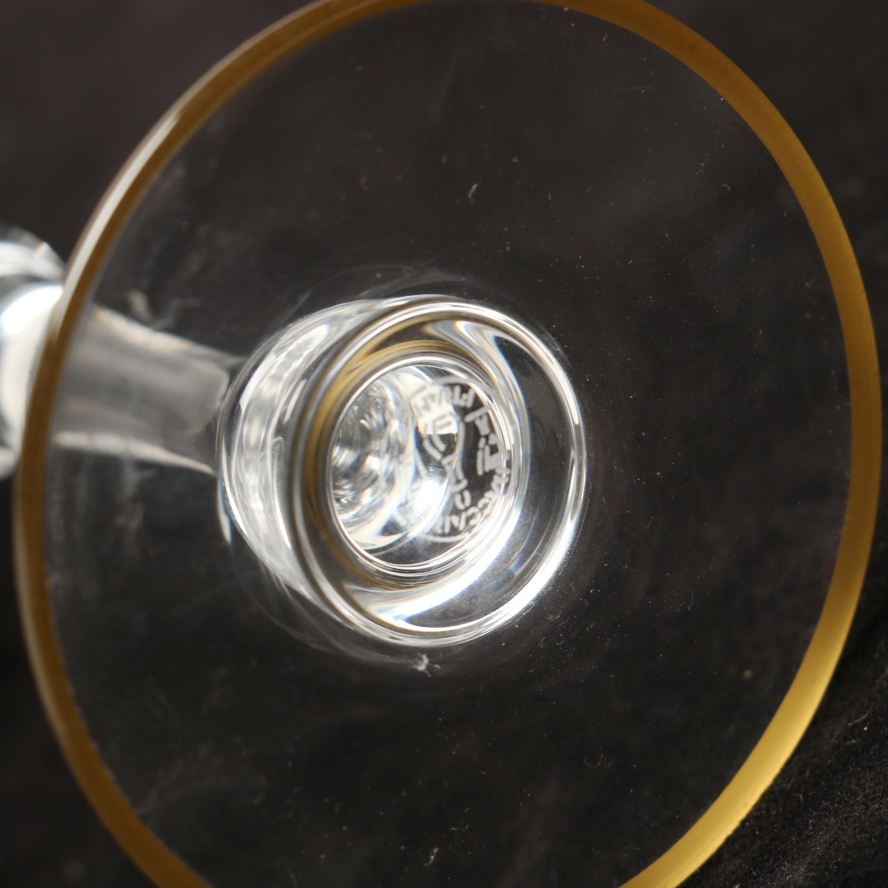 Baccarat Crystal Cordial Glasses and Plates EBTH