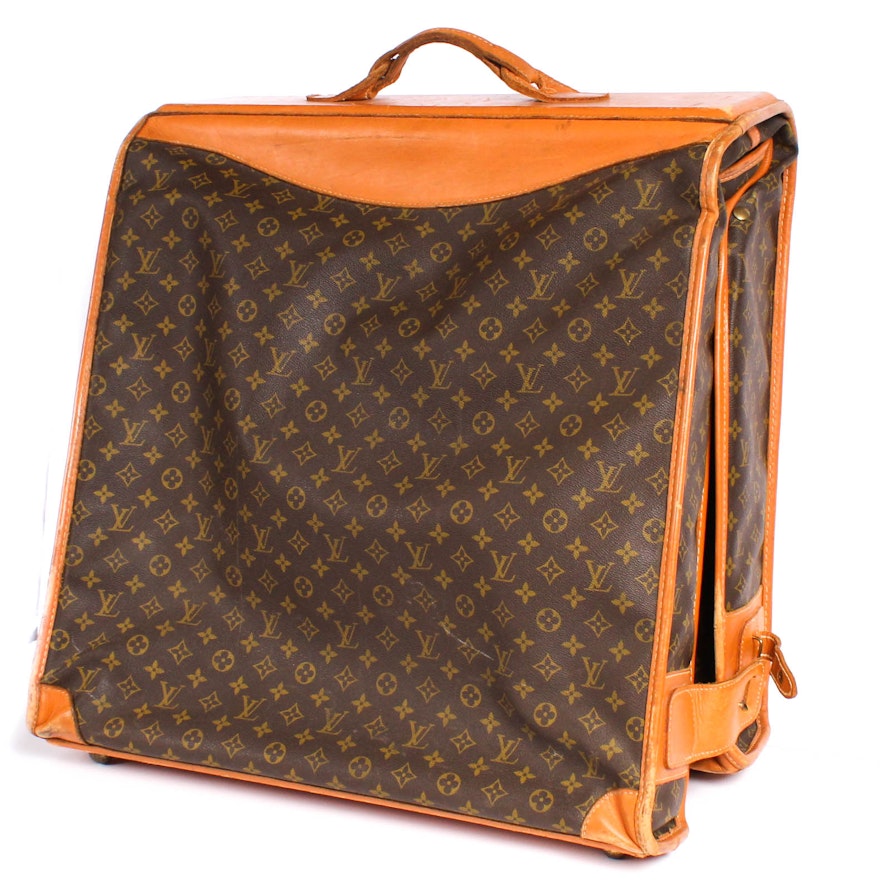 Louis Vuitton Manufactured By The French Company Monogrammed Canvas Garment Bag