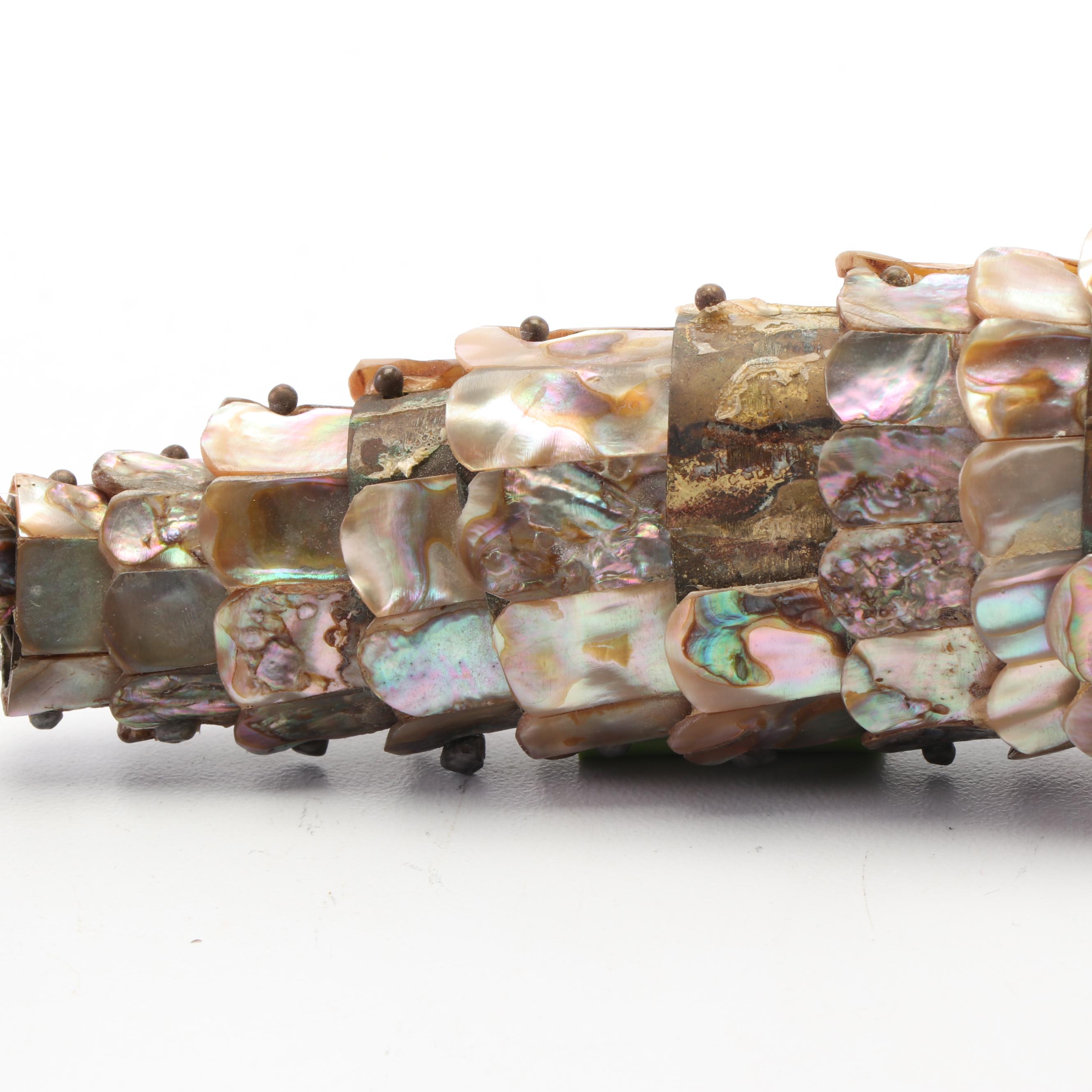 Abalone Shell Articulated Fish Form Bottle Opener, 1960s EBTH