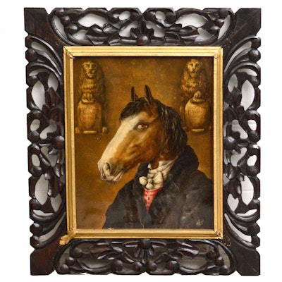 Anthropomorphic Horse Portrait Oil Painting