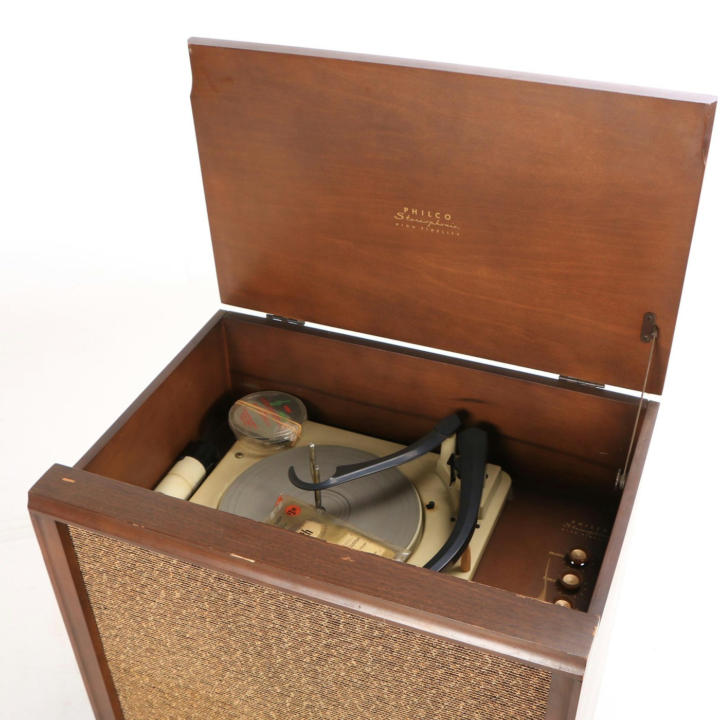 Philco Stereophonic High Fidelity Four-Speed Record Player, Mid-Century ...