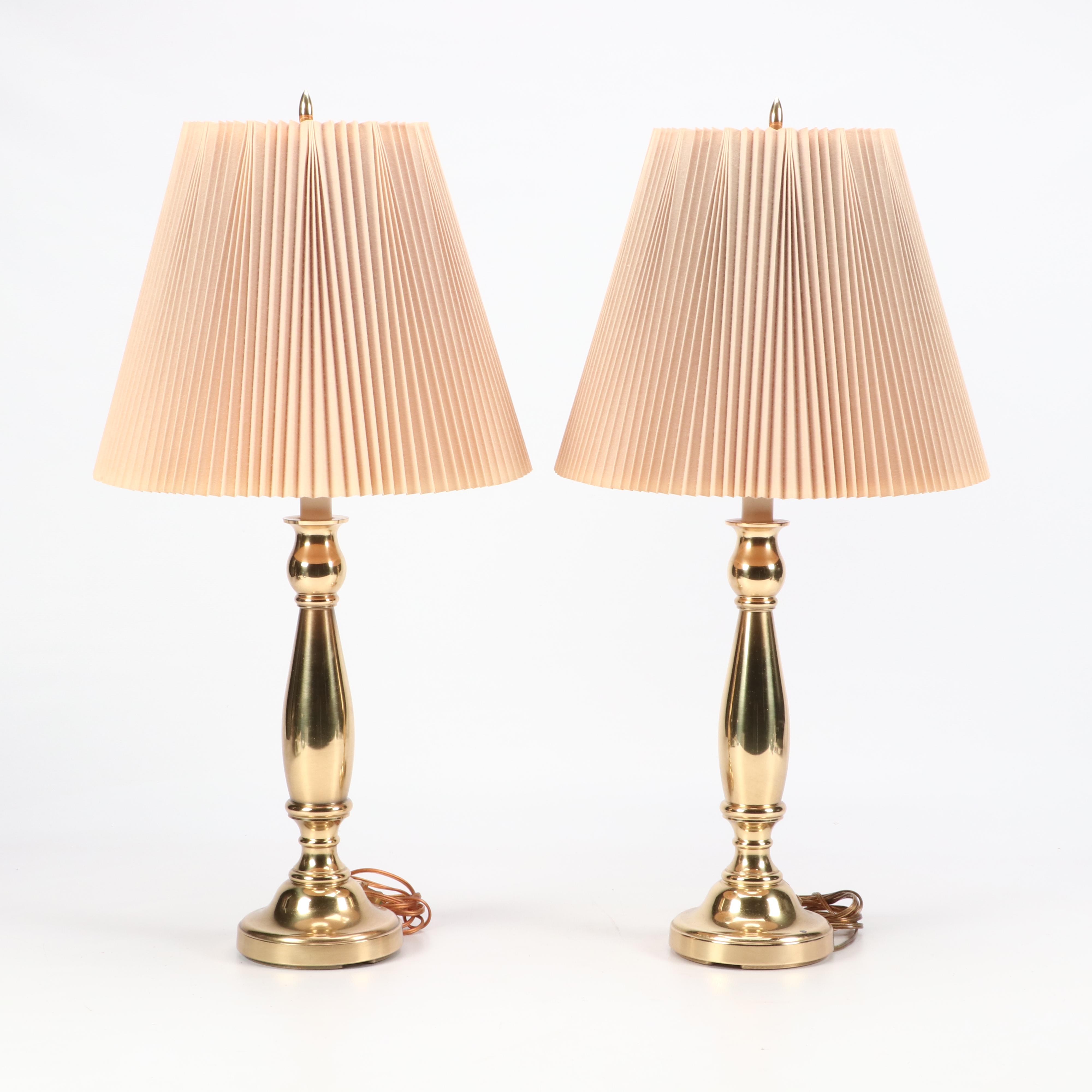 brass candlestick table lamps