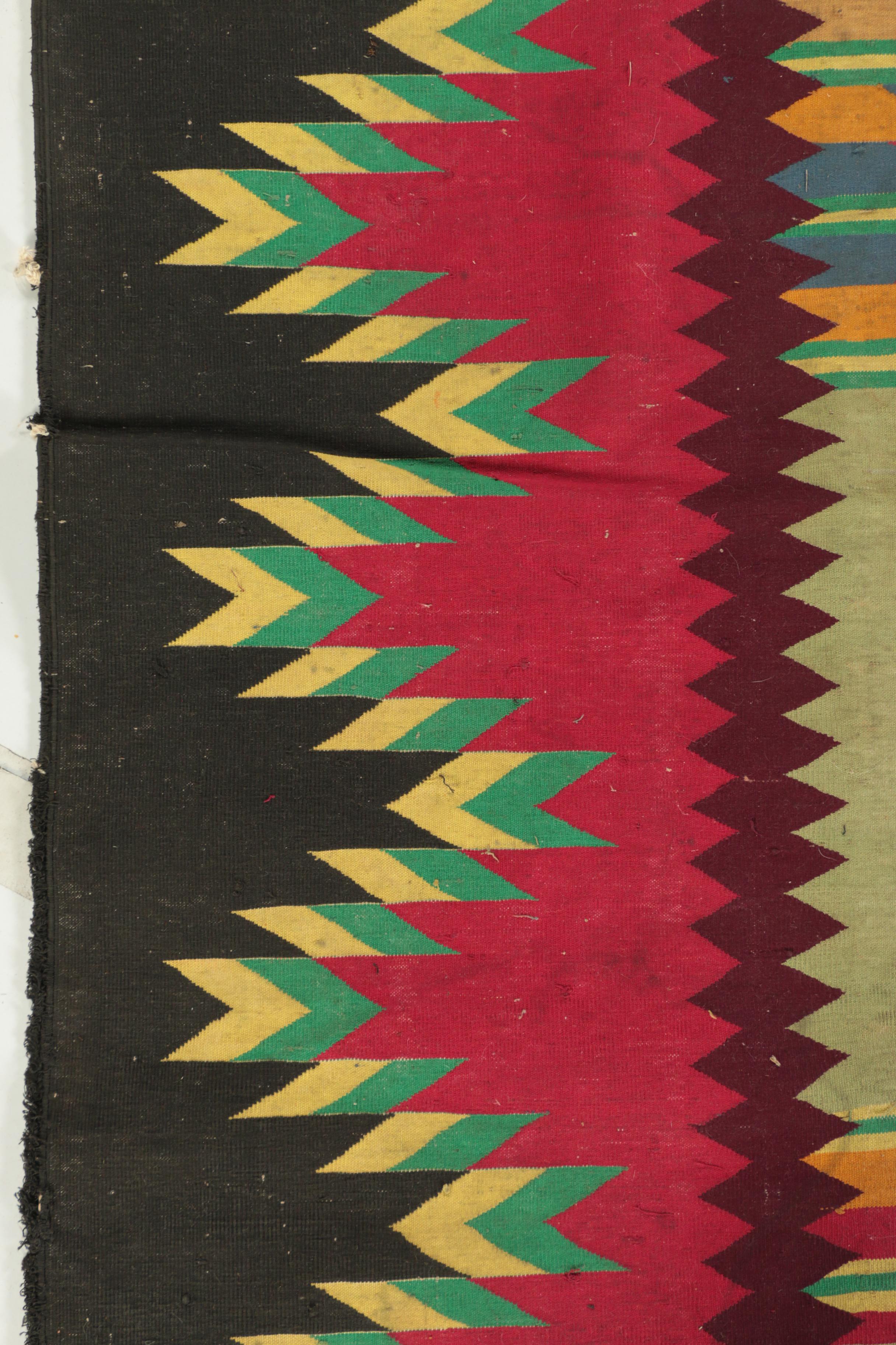 Handwoven Mexican Zapotec Wool Room Sized Rug EBTH