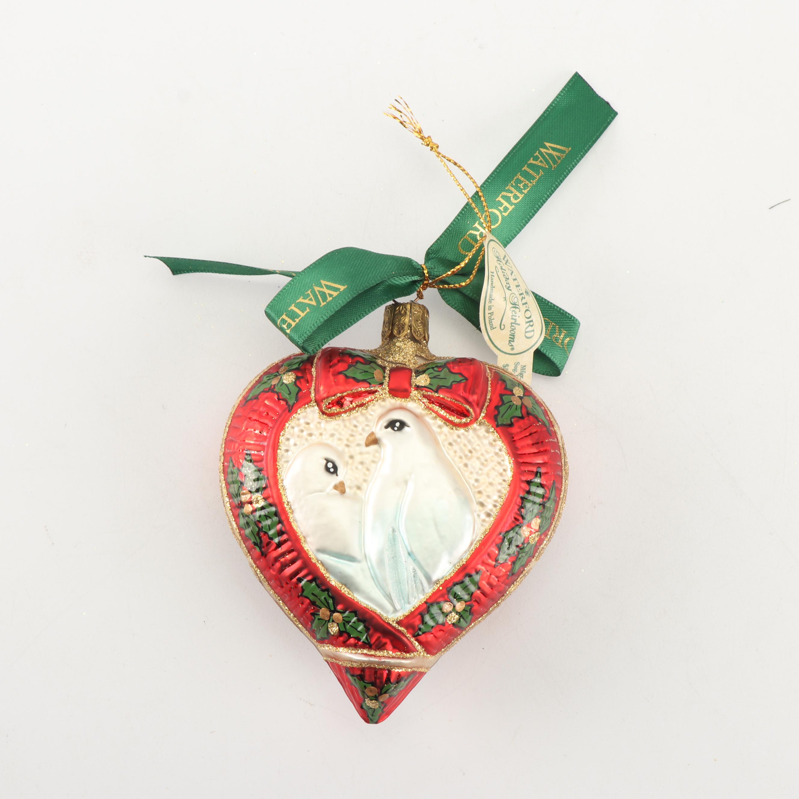 Waterford Holiday Heirlooms "Twelve Days of Christmas" Glass Ornaments